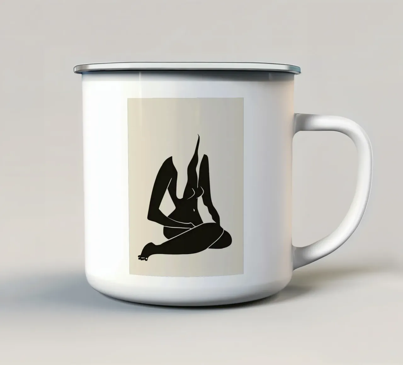 Nudo in nero 07 tazza in smalto da Little Dean