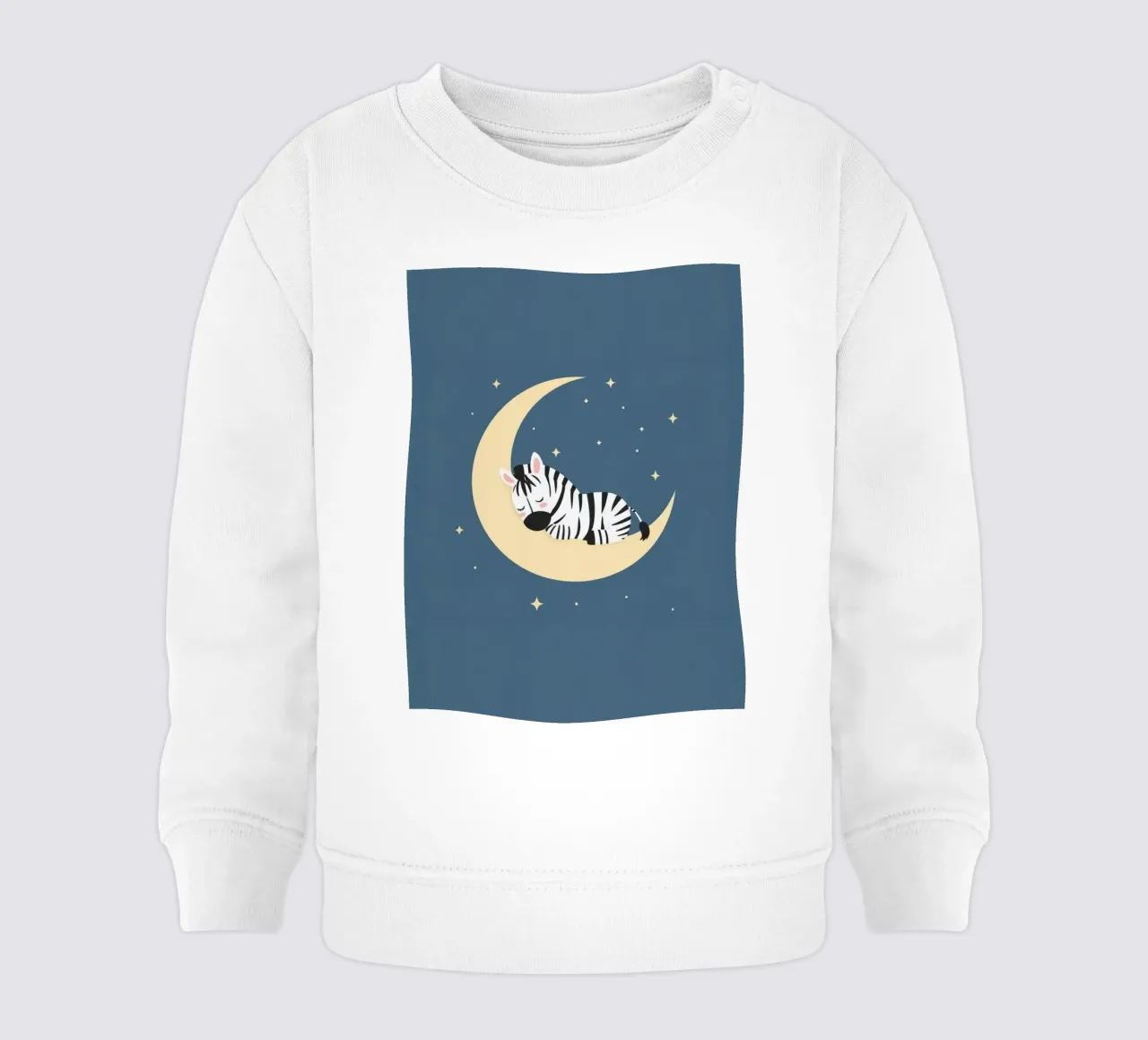 Dormire Zebra carino sulla luna crescente con le stelle felpa neonato da DesignDoodle