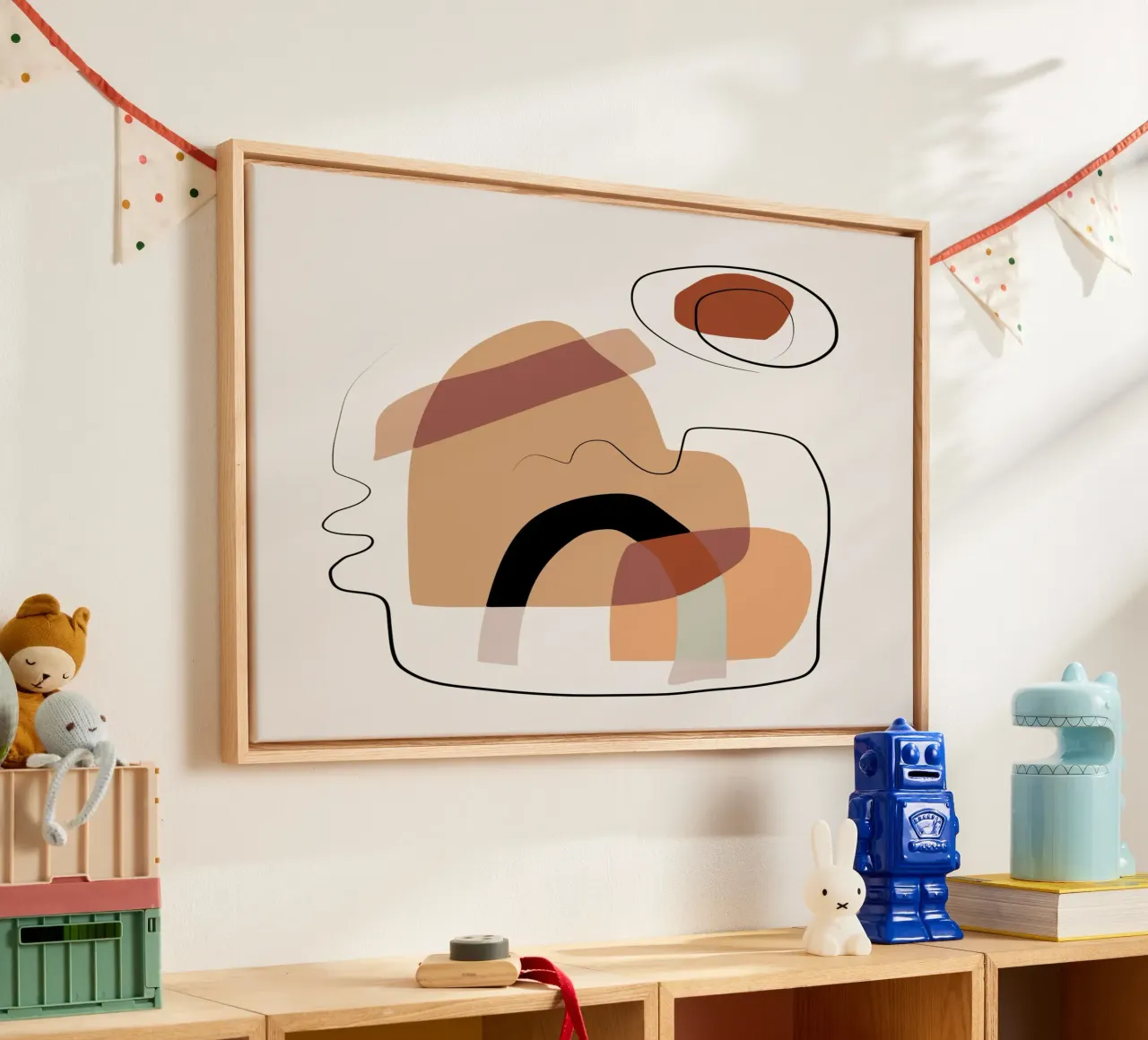 Abstract portrait composition canvas by Little Dean