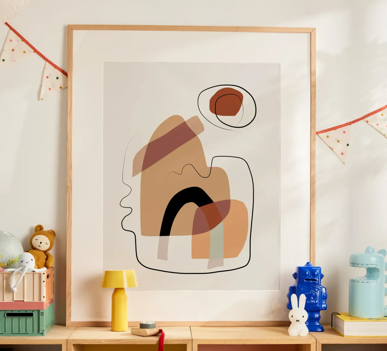Composizione astratta di ritratti poster da Little Dean