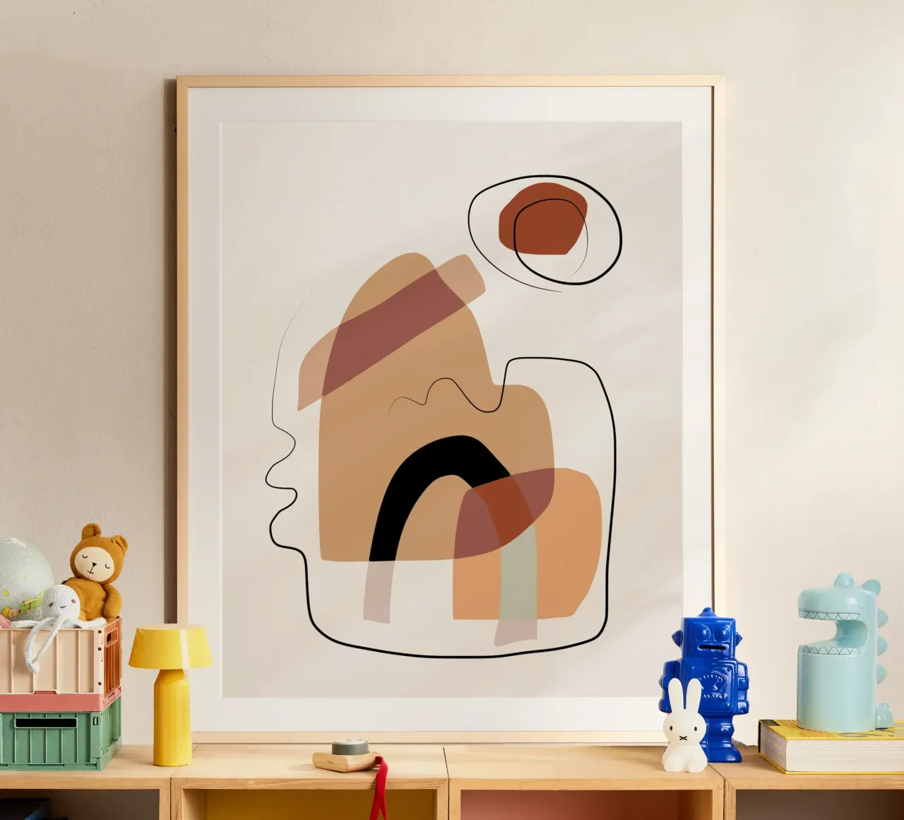 Composizione astratta di ritratti poster da Little Dean