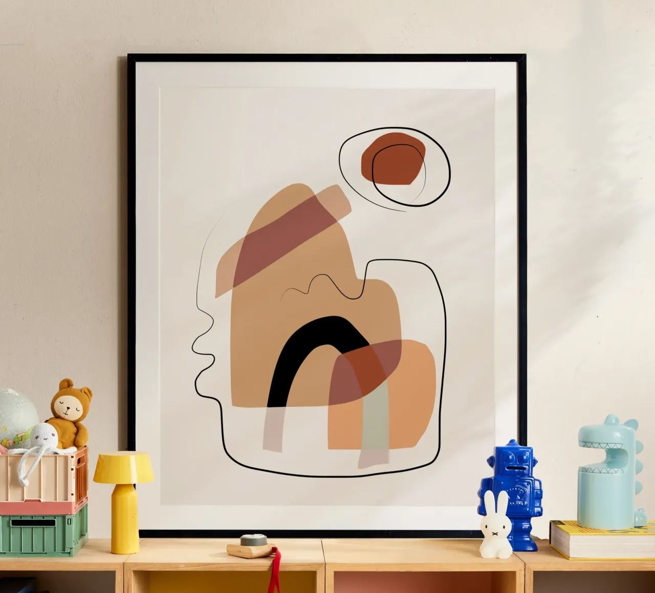Composizione astratta di ritratti poster da Little Dean