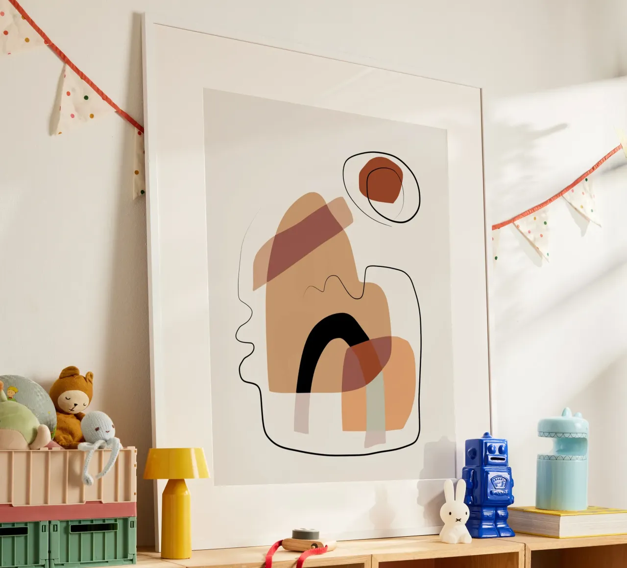 Composizione astratta di ritratti poster da Little Dean