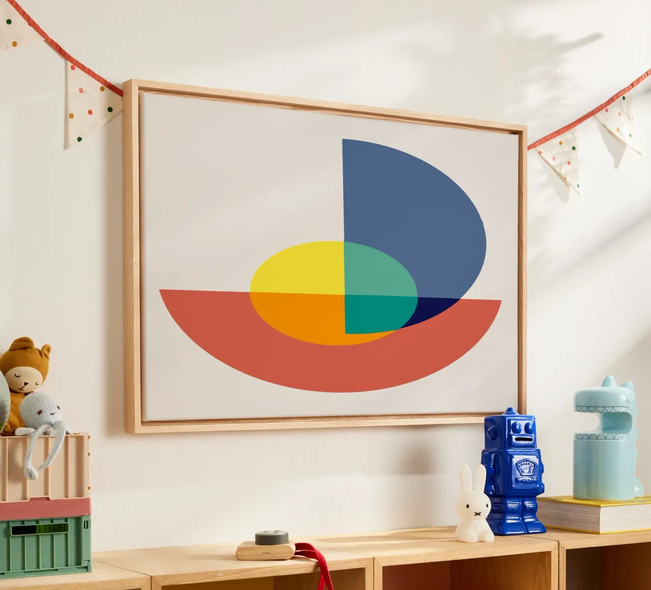 Tri color mash up 13 canvas with Floater frame by Little Dean