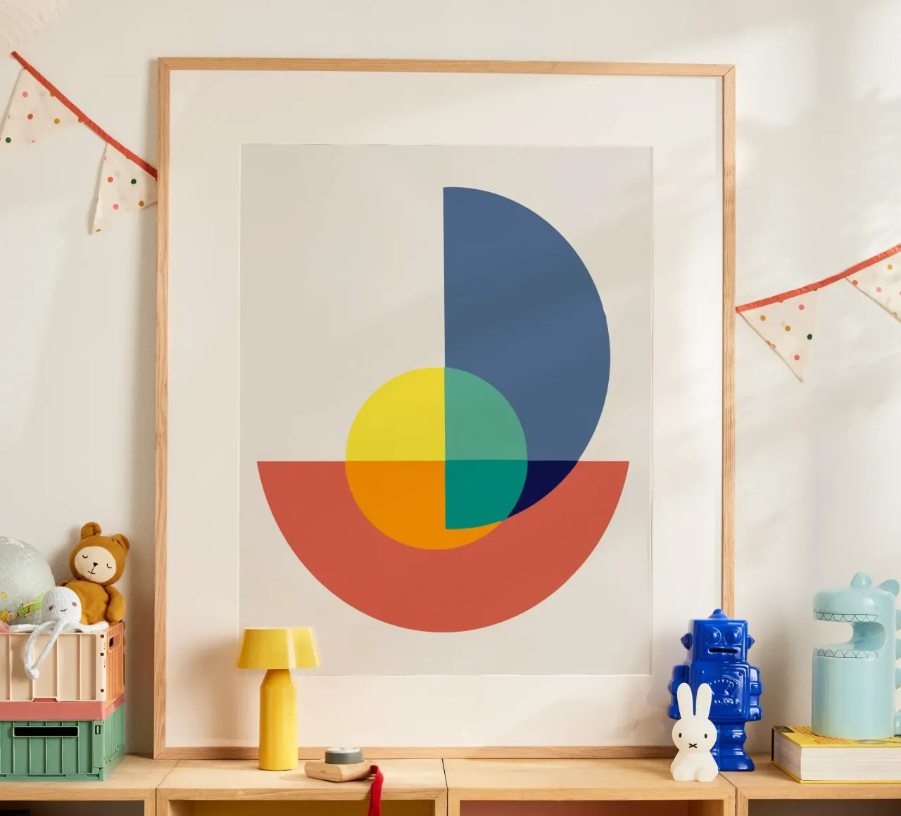 Mash up tricolore 13 poster con telaio in plastica da Little Dean