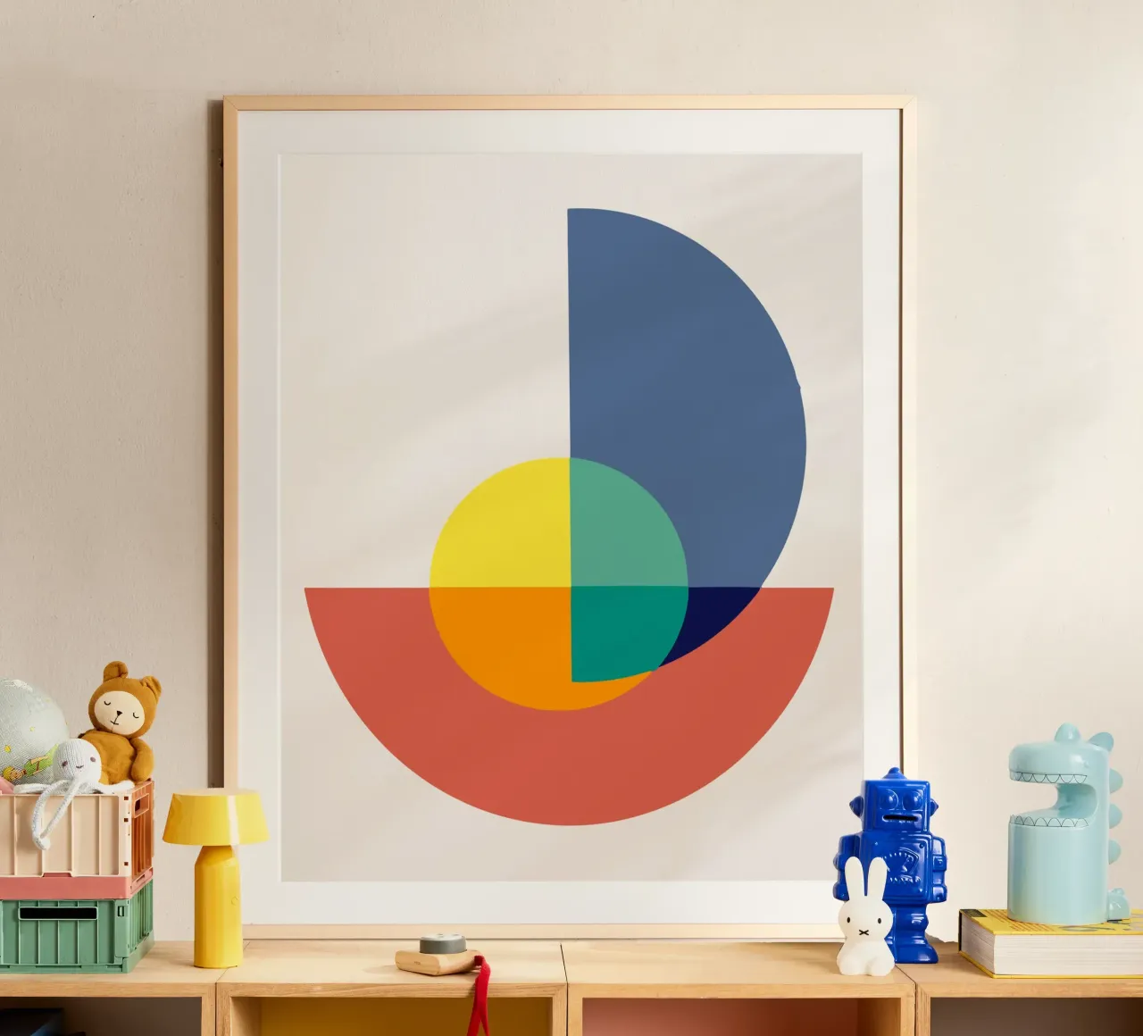 Mash up tricolore 13 poster con telaio in plastica da Little Dean