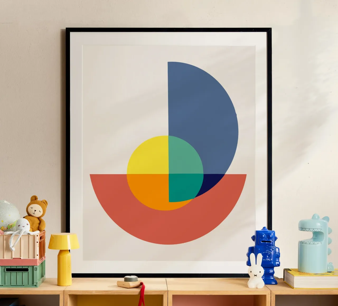 Mash up tricolore 13 poster con telaio in plastica da Little Dean