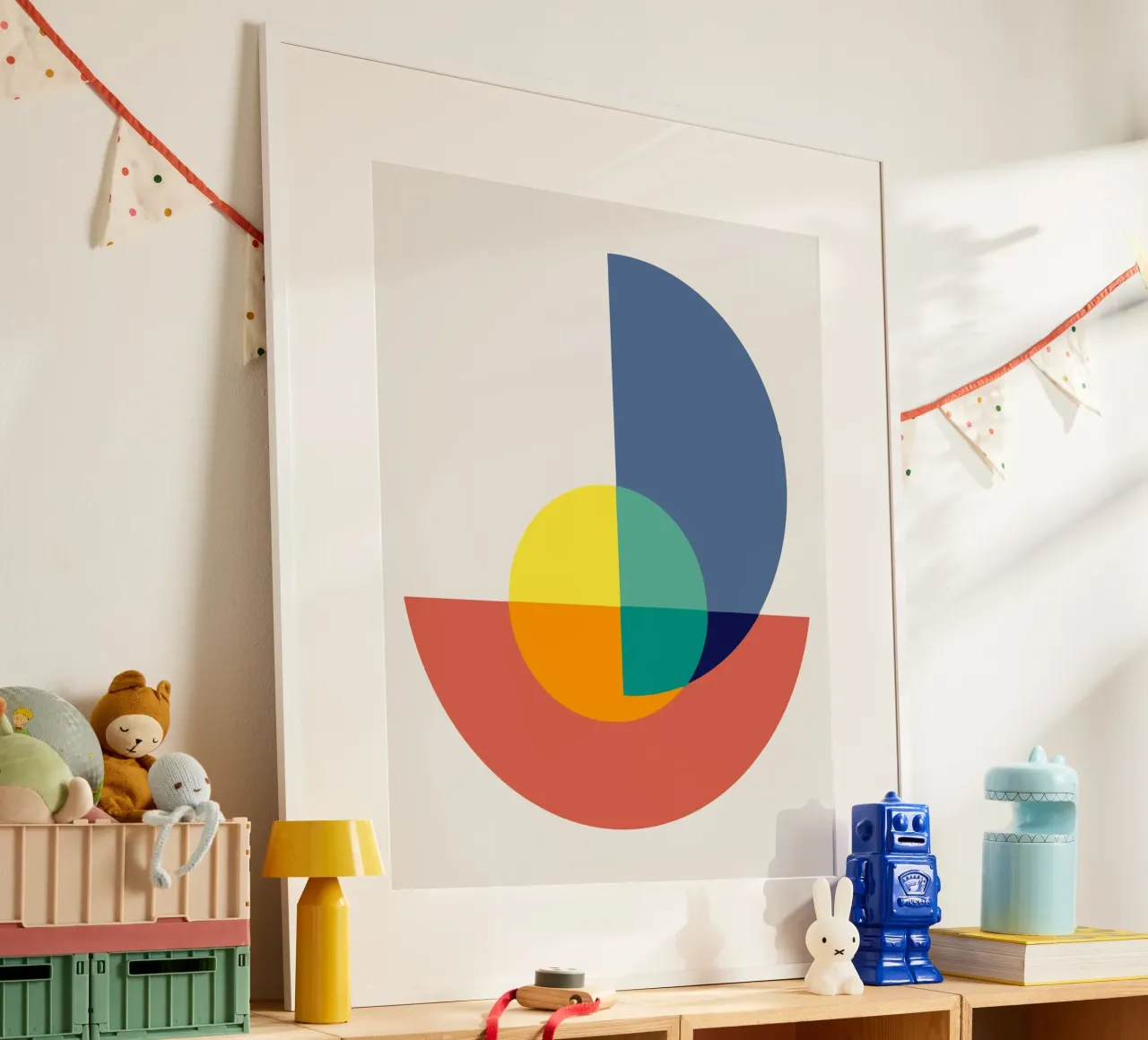 Mash up tricolore 13 poster con telaio in plastica da Little Dean