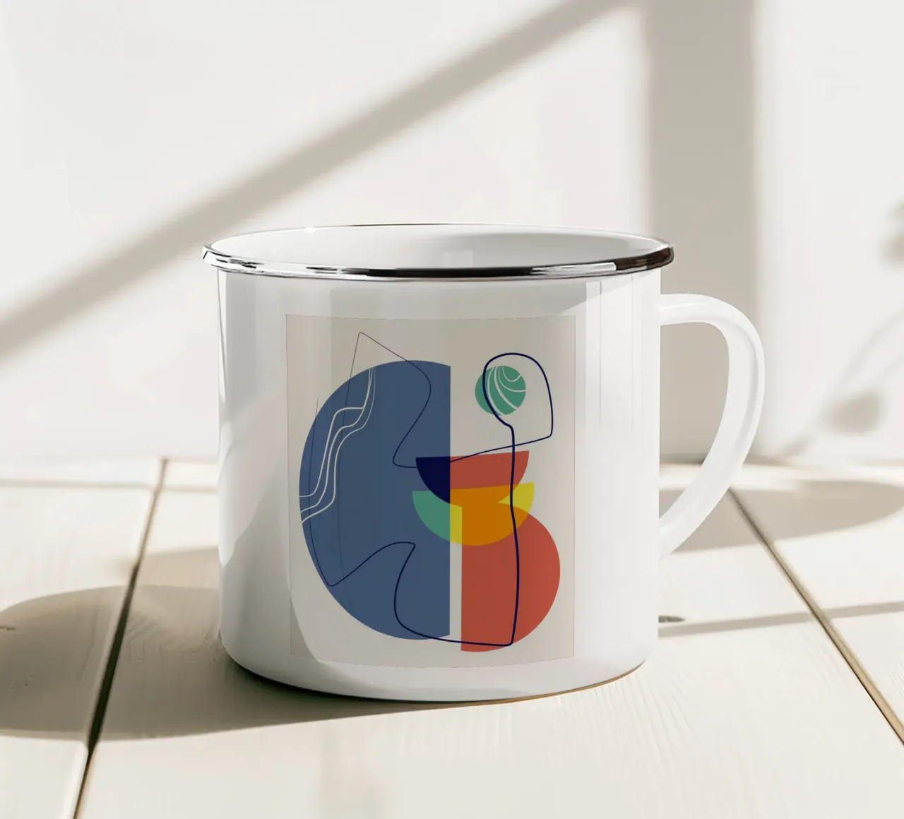 Purè tricolore 14 tazza in smalto da Little Dean