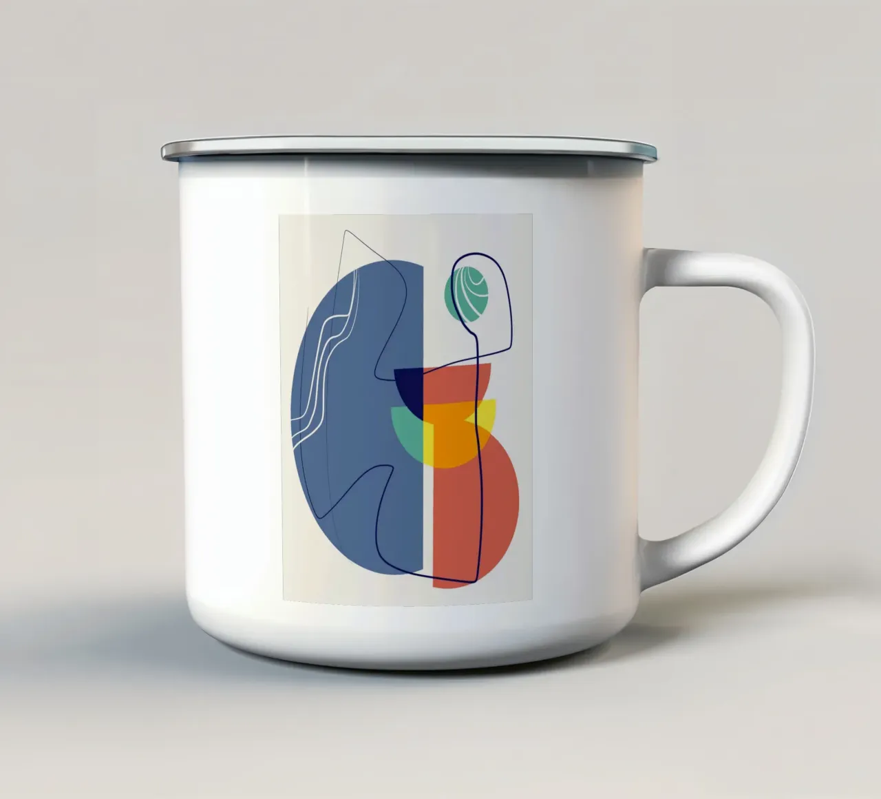 Purè tricolore 14 tazza in smalto da Little Dean