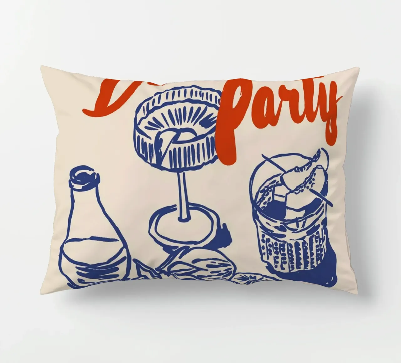Boho Food 7 Dinner Party cuscino da Boho Print Collection