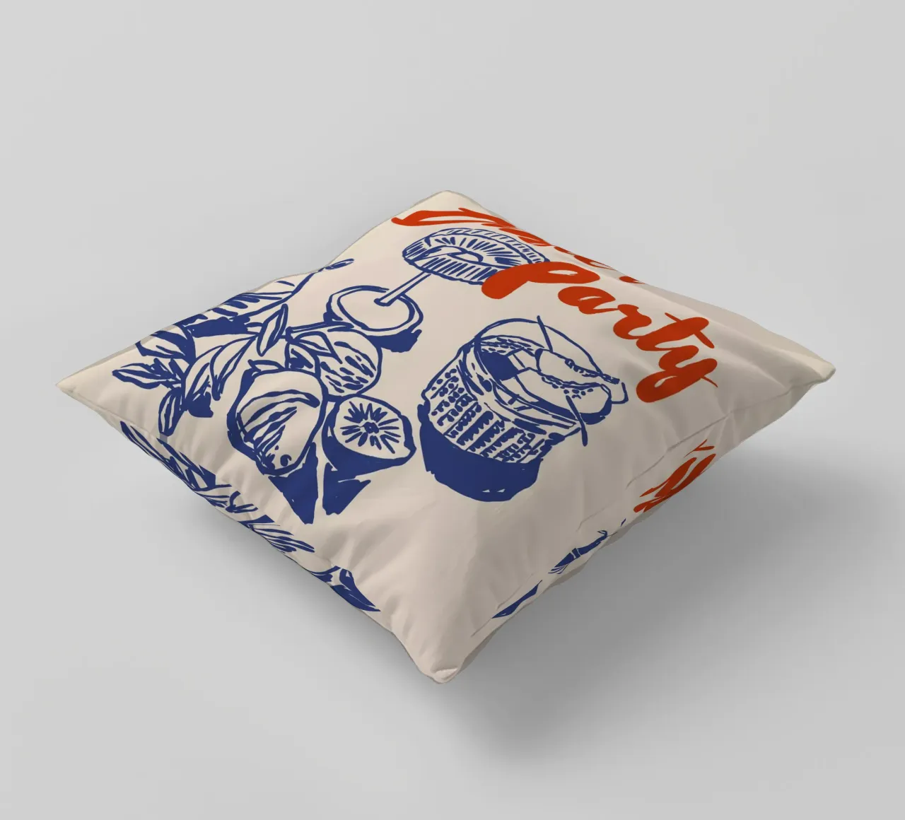 Boho Food 7 Dinner Party cuscino da Boho Print Collection