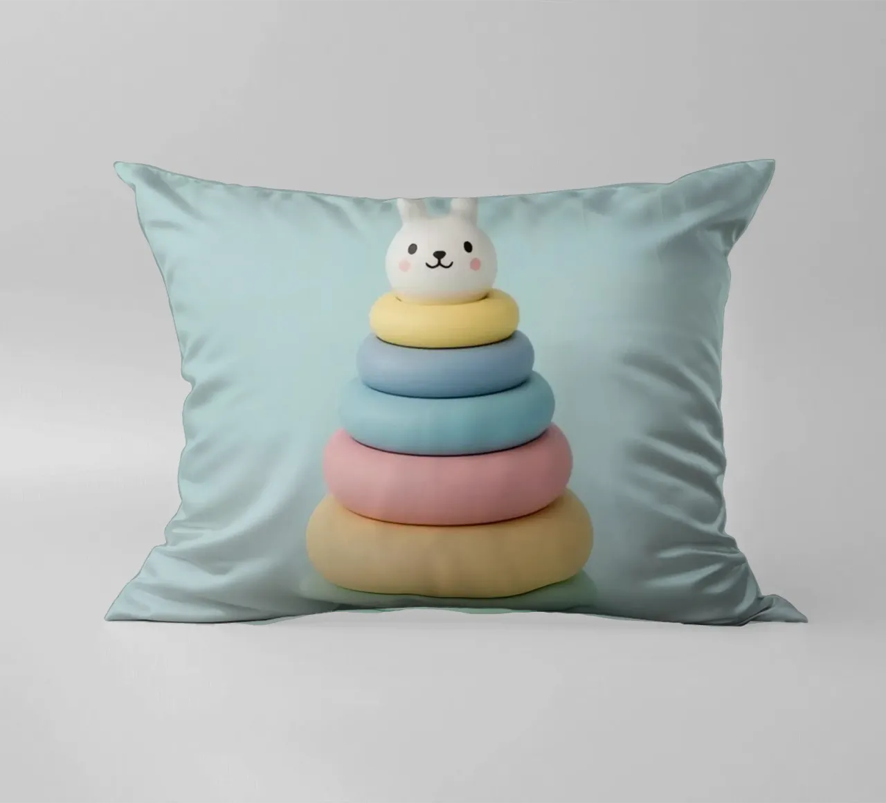 Simpatici anelli impilabili con coniglietto cuscino da DesignDoodle