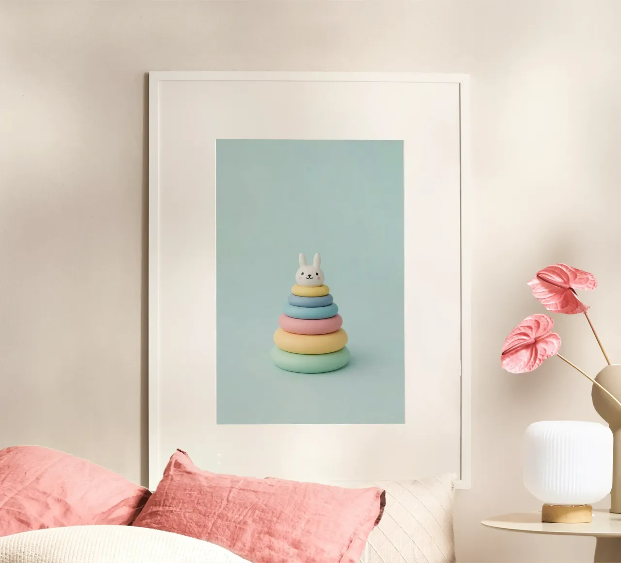 Simpatici anelli impilabili con coniglietto poster da DesignDoodle