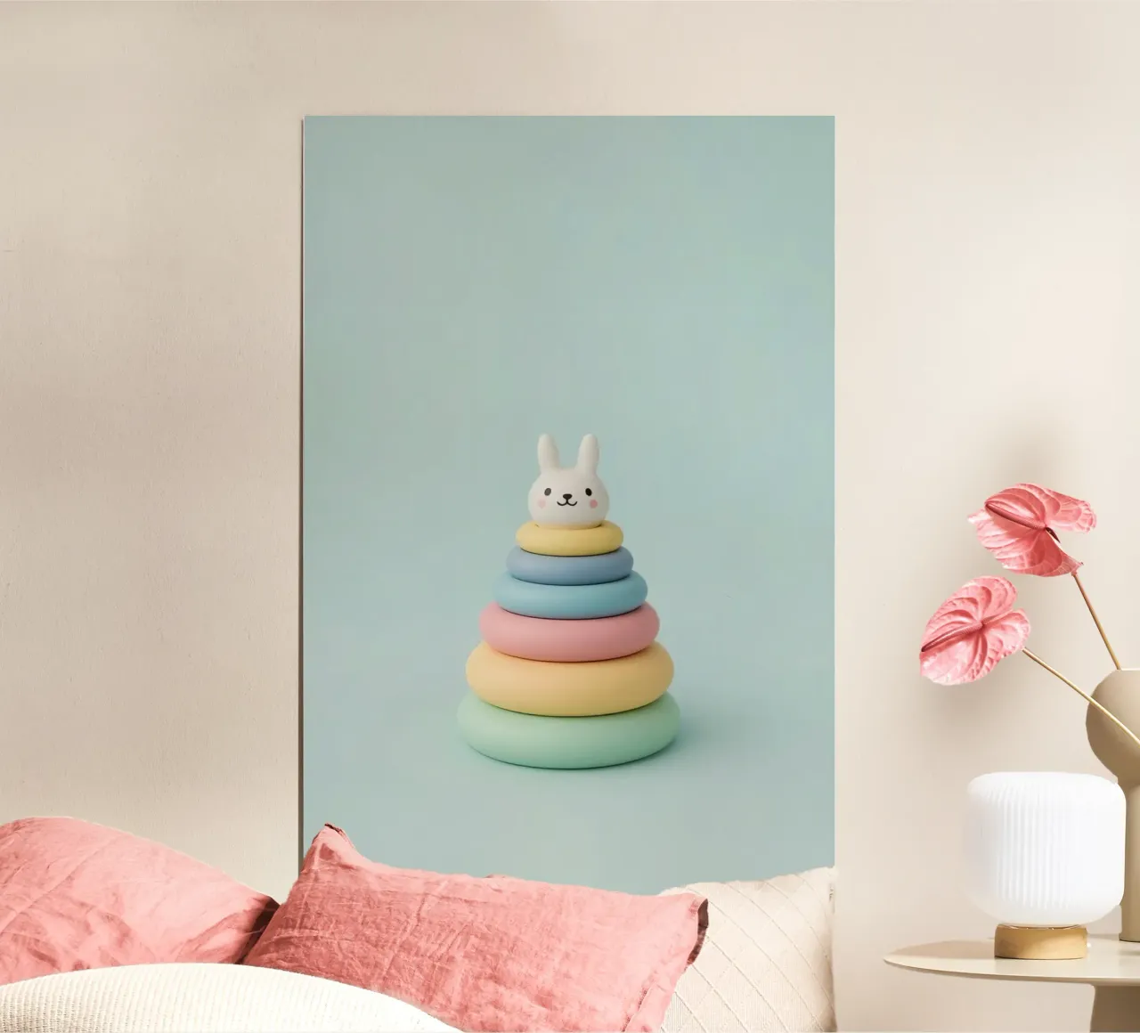 Simpatici anelli impilabili con coniglietto poster da DesignDoodle