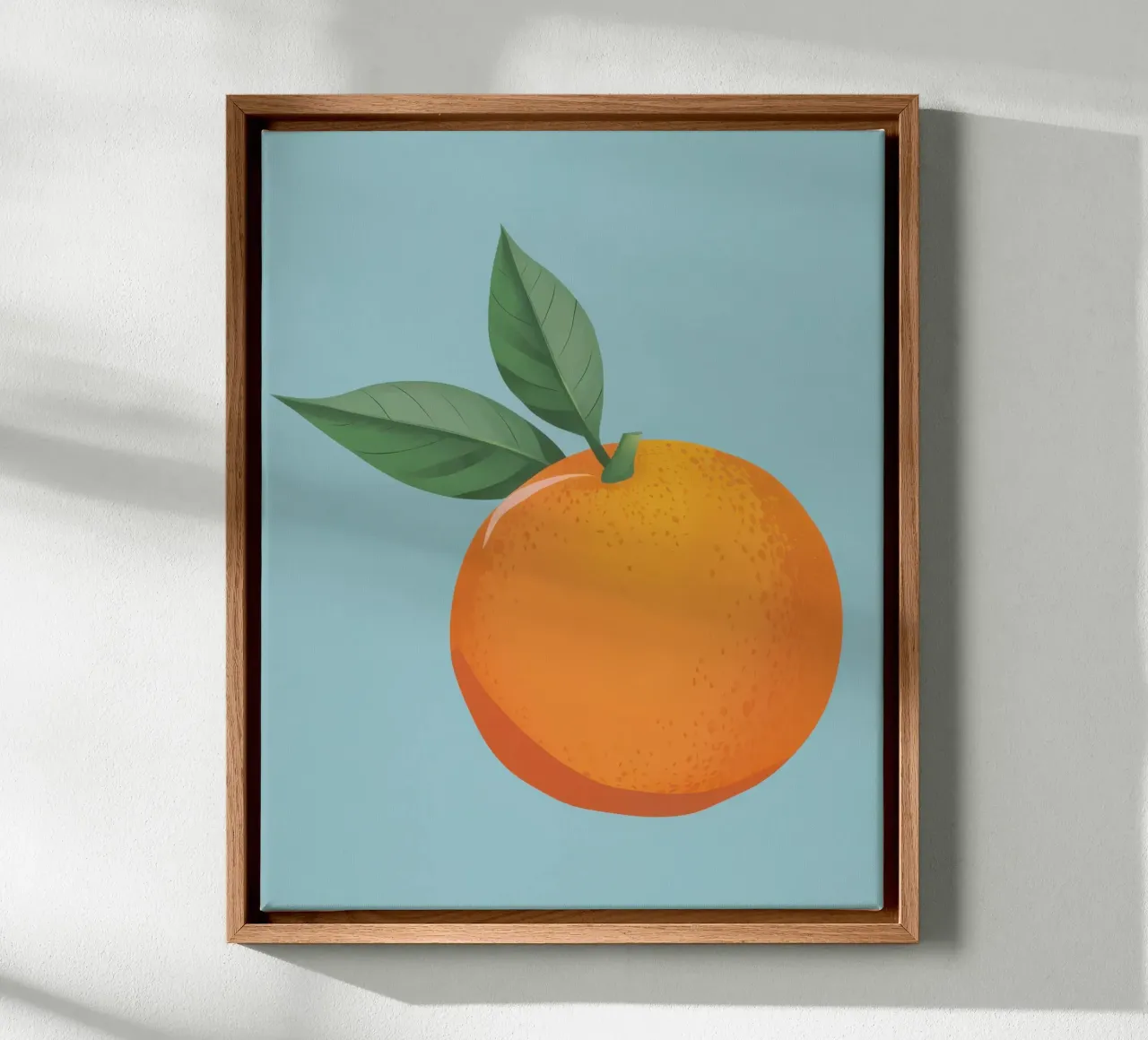 Schilderachtig gestructureerd oranje canvas met Baklijst van Enter Bloom