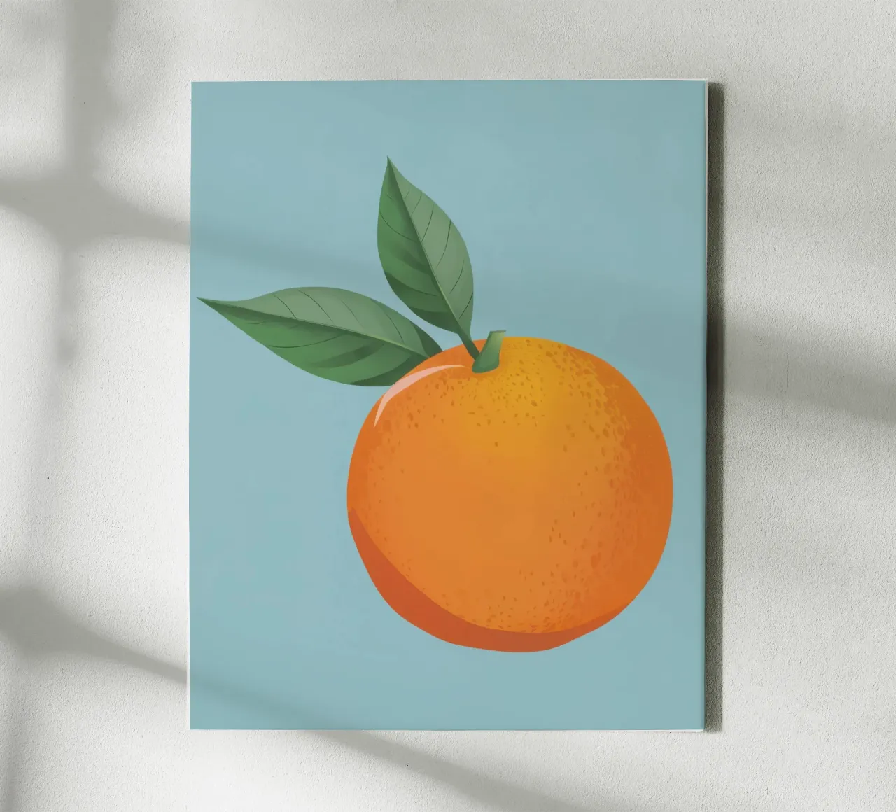 Schilderachtig gestructureerd oranje canvas met Baklijst van Enter Bloom