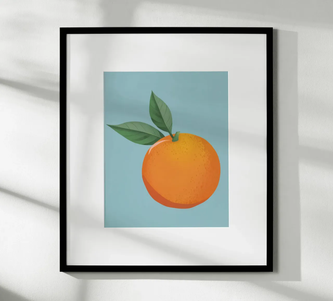 Arancione strutturato in modo pittorico poster con telaio in alluminio da Enter Bloom