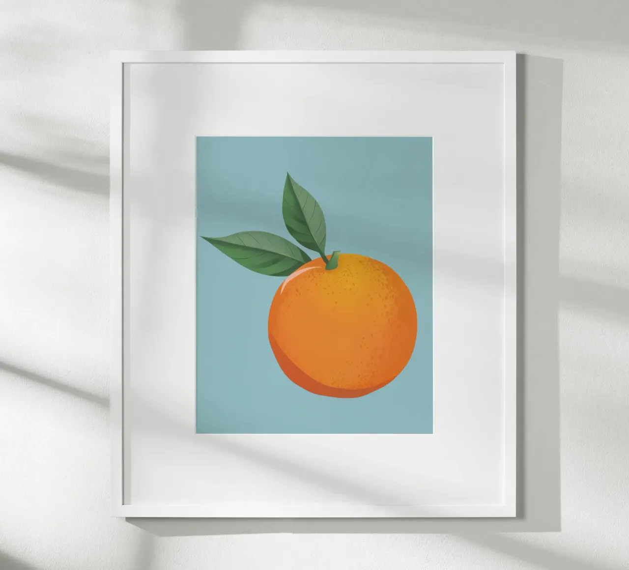 Arancione strutturato in modo pittorico poster con telaio in alluminio da Enter Bloom