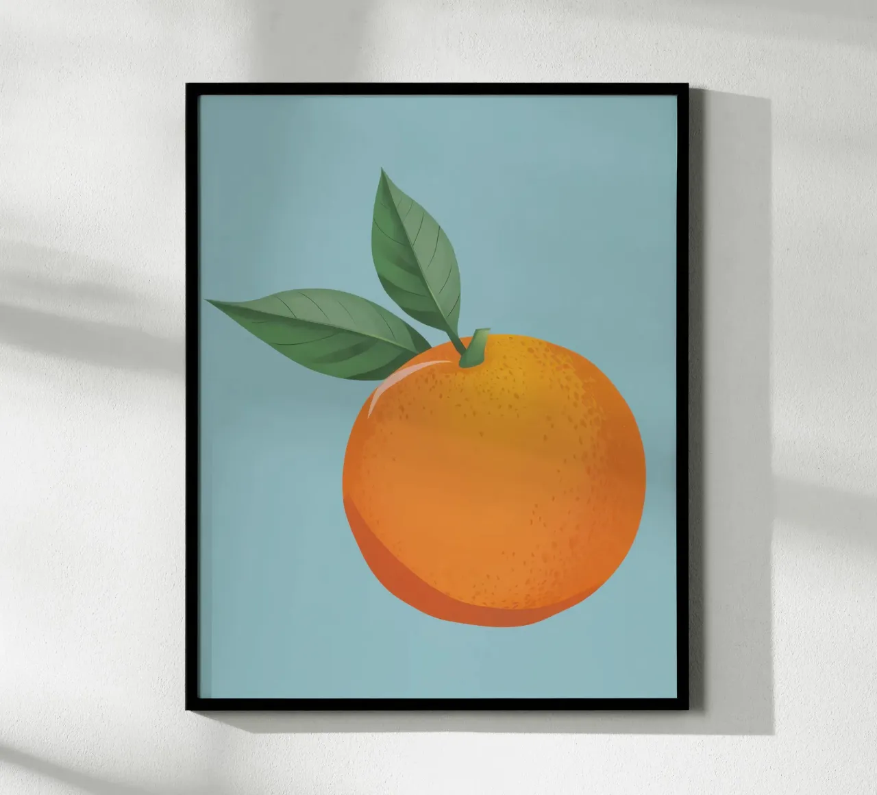 Arancione strutturato in modo pittorico poster con telaio in alluminio da Enter Bloom