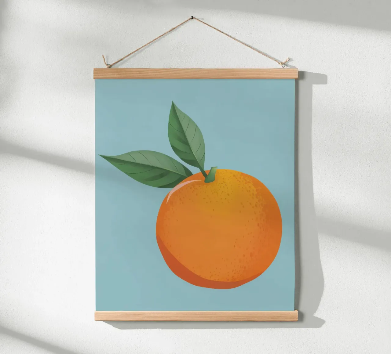 Arancione strutturato in modo pittorico poster con telaio in alluminio da Enter Bloom