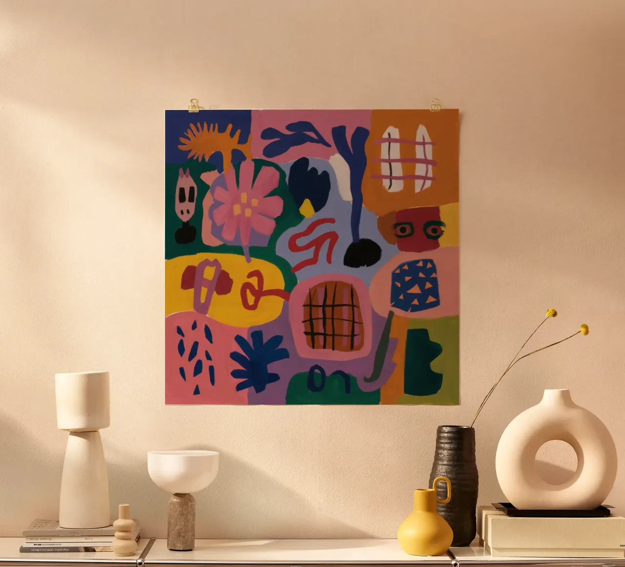 Giardino astratto notturno poster da Enter Bloom