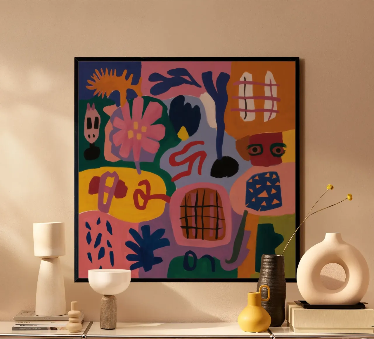 Giardino astratto notturno poster da Enter Bloom