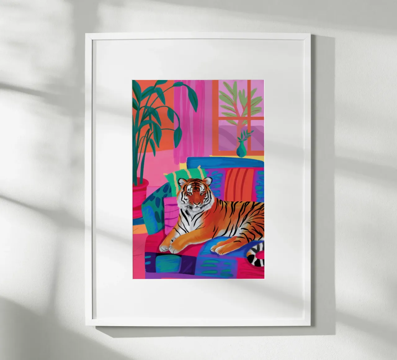 Riposo della tigre di velluto poster da Sure Paint