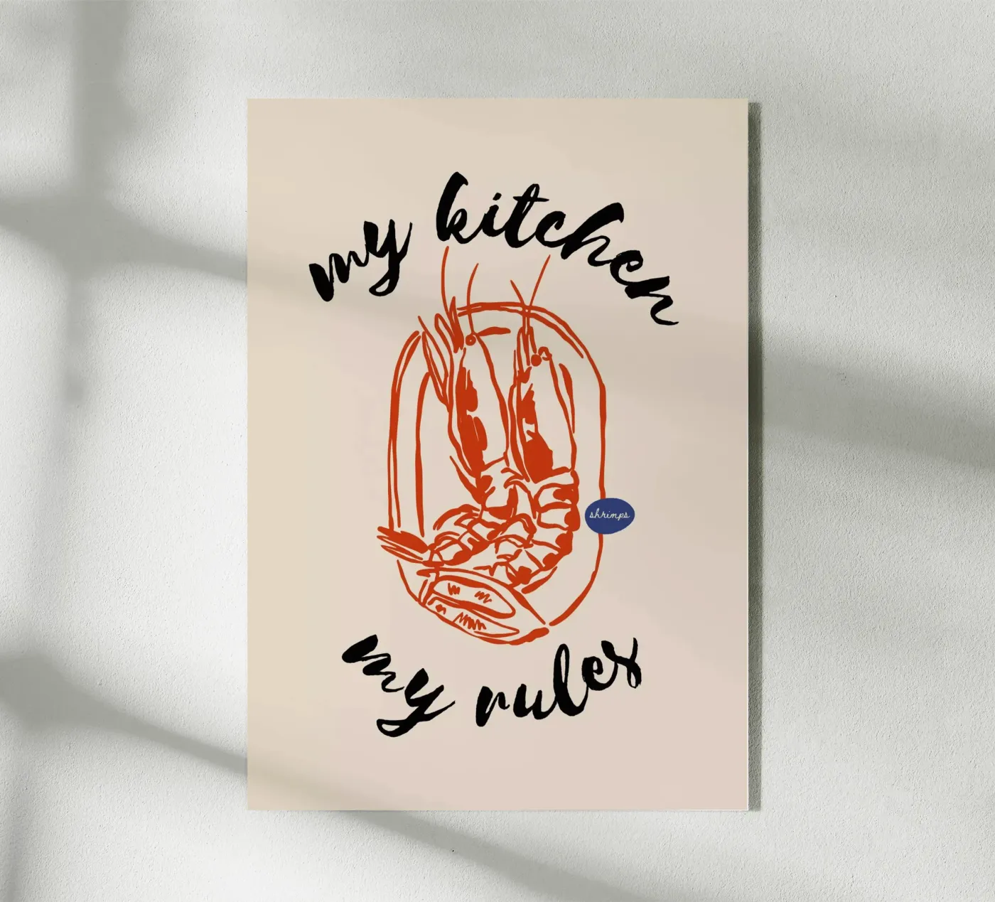 Boho Food 7 Kitchen Rules acrylic glass by Boho Print Collection