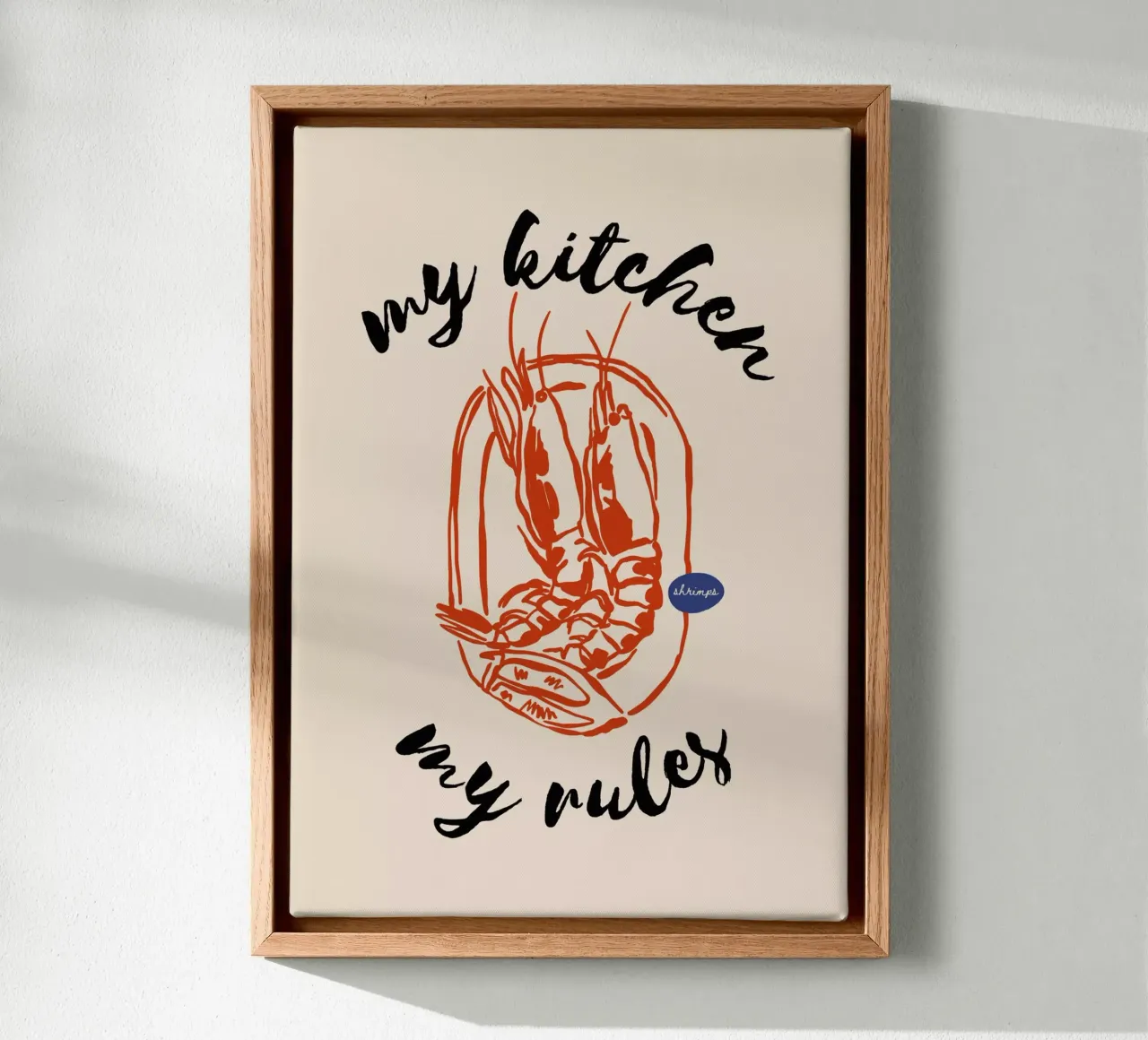 Boho Food 7 Kitchen Rules tela con Cornice a cassetta da Boho Print Collection