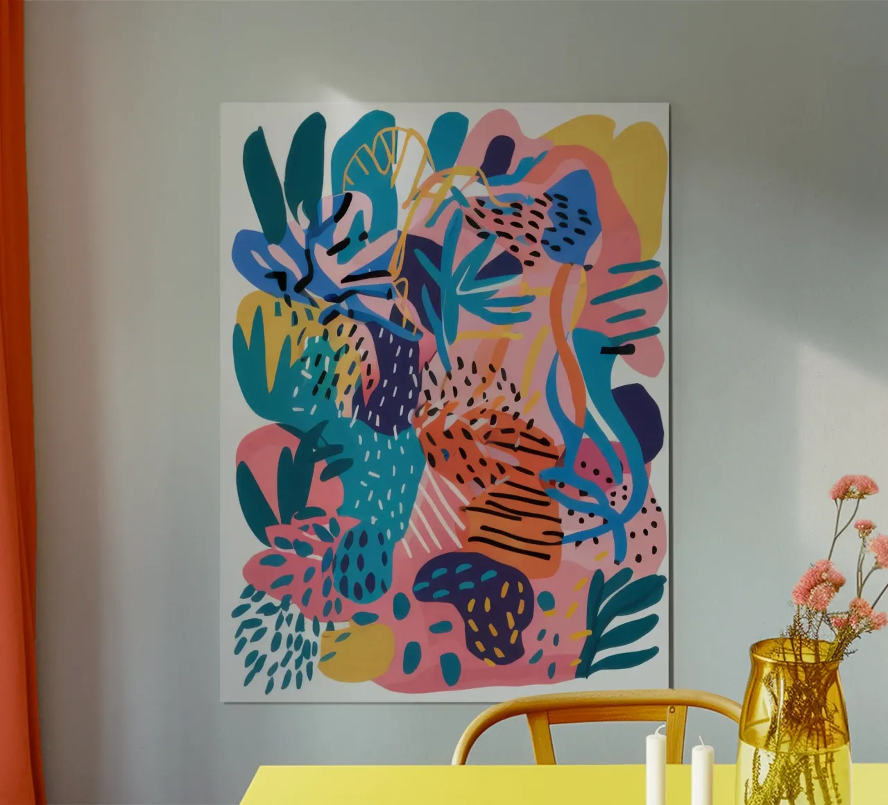 Terracotta Tide Abstract poster con telaio in legno da Sure Paint