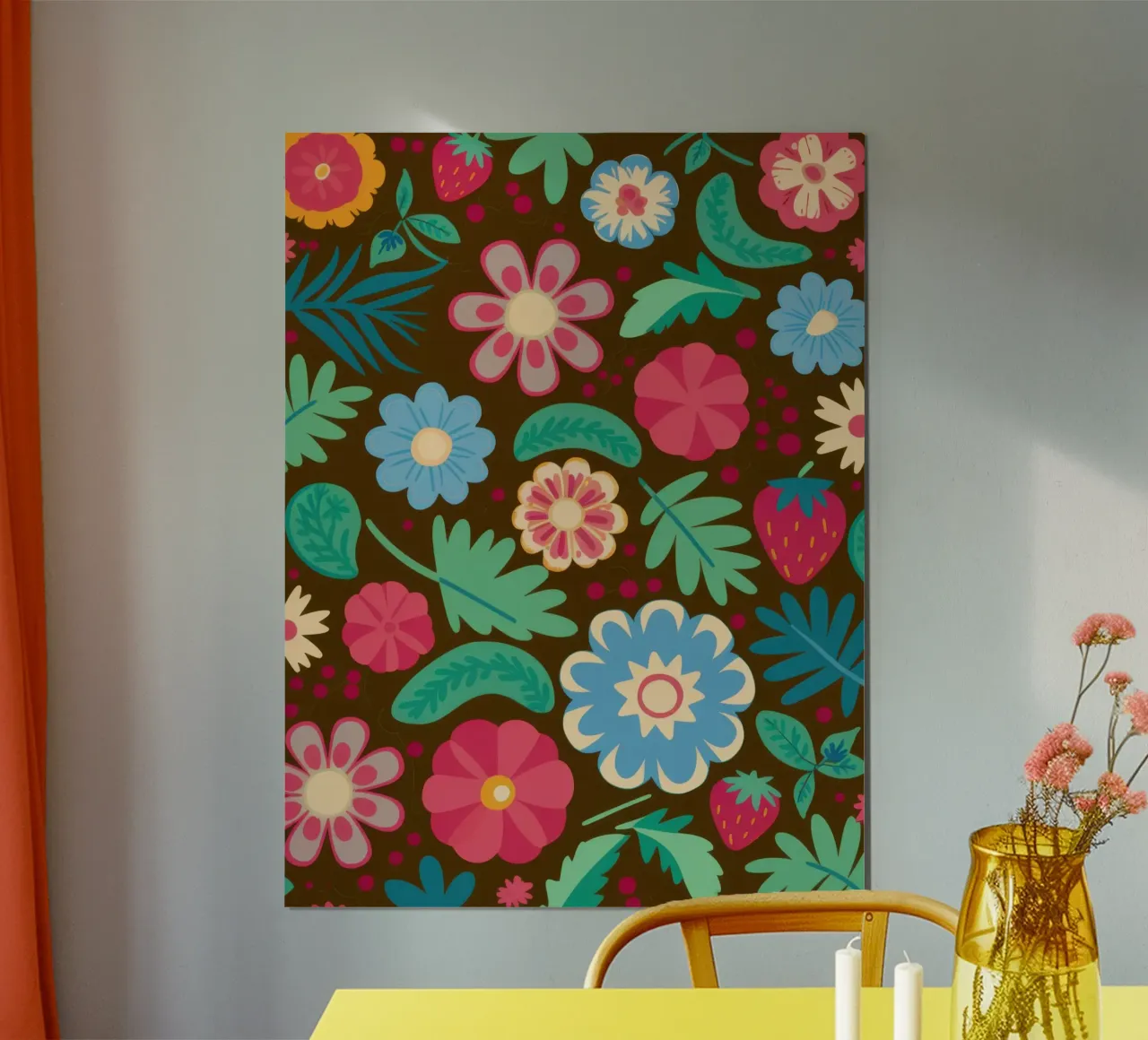 Erdige Retro-Wiese Poster von Orchid Patina