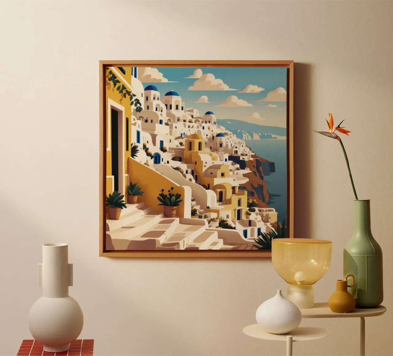 Luce dorata del sole di Venezia tela con Cornice a cassetta da Orchid Patina