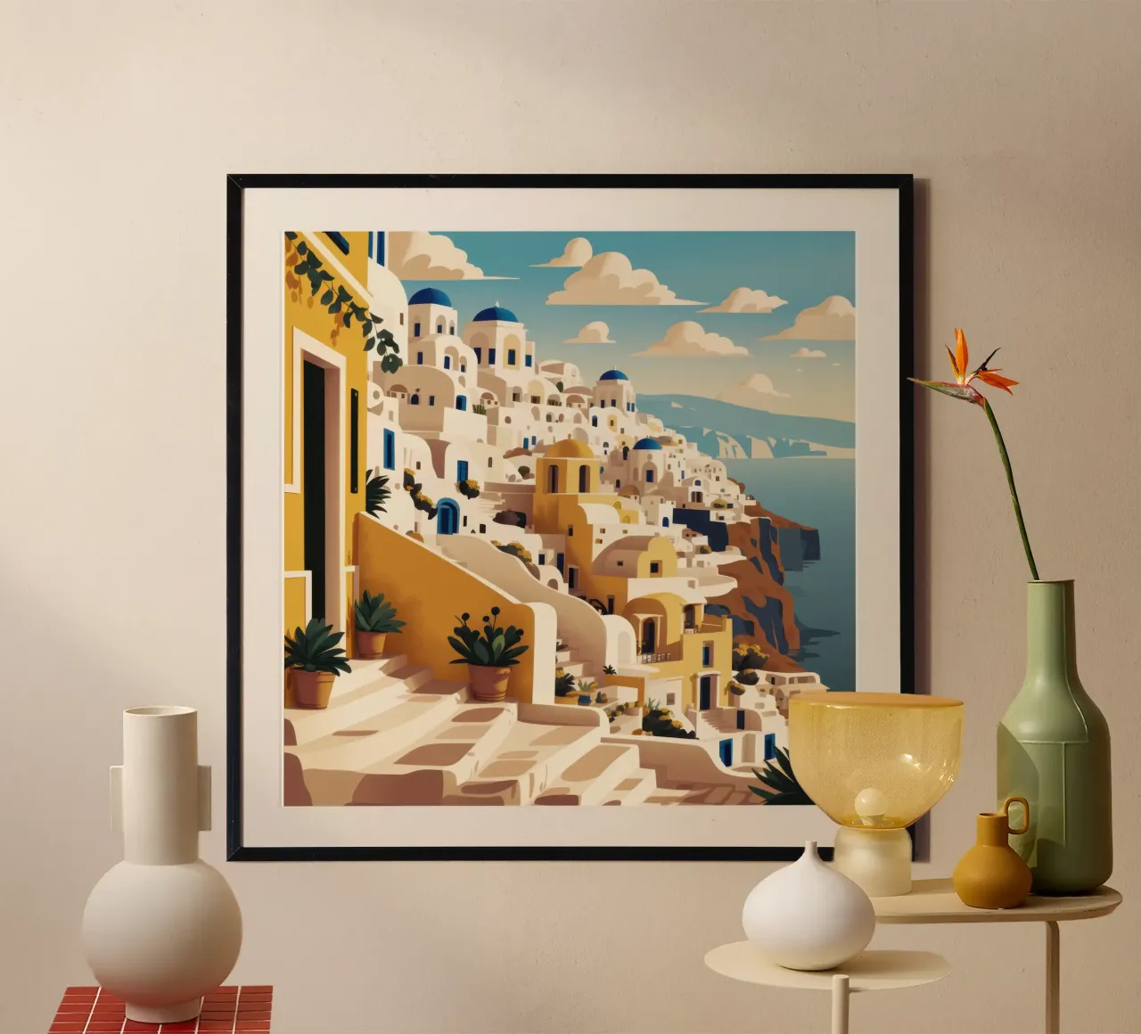Luce dorata del sole di Venezia poster con telaio in alluminio da Orchid Patina