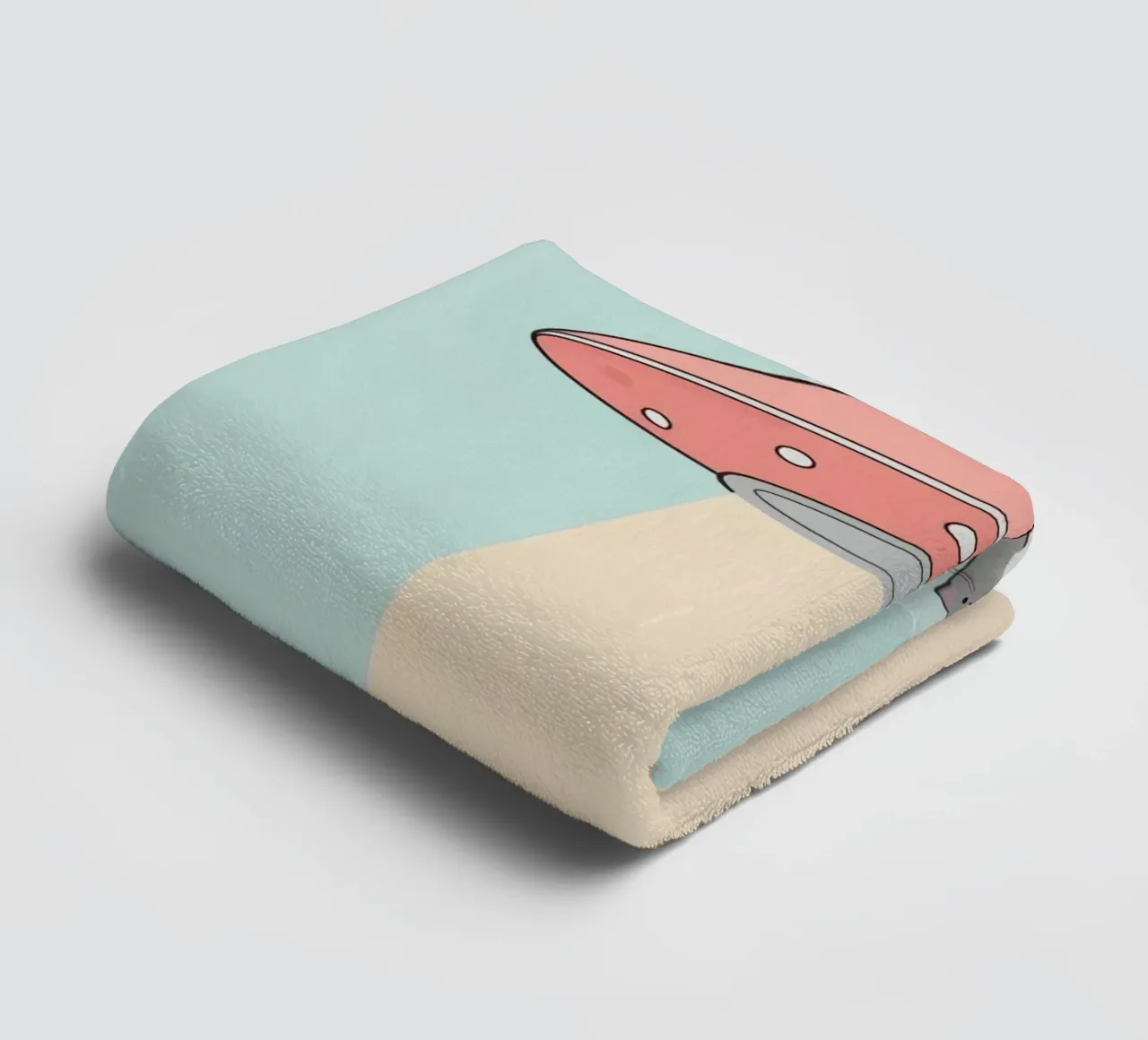 Gatti carini in rosa UFO con fascio di luce asciugamano da bagno da DesignDoodle