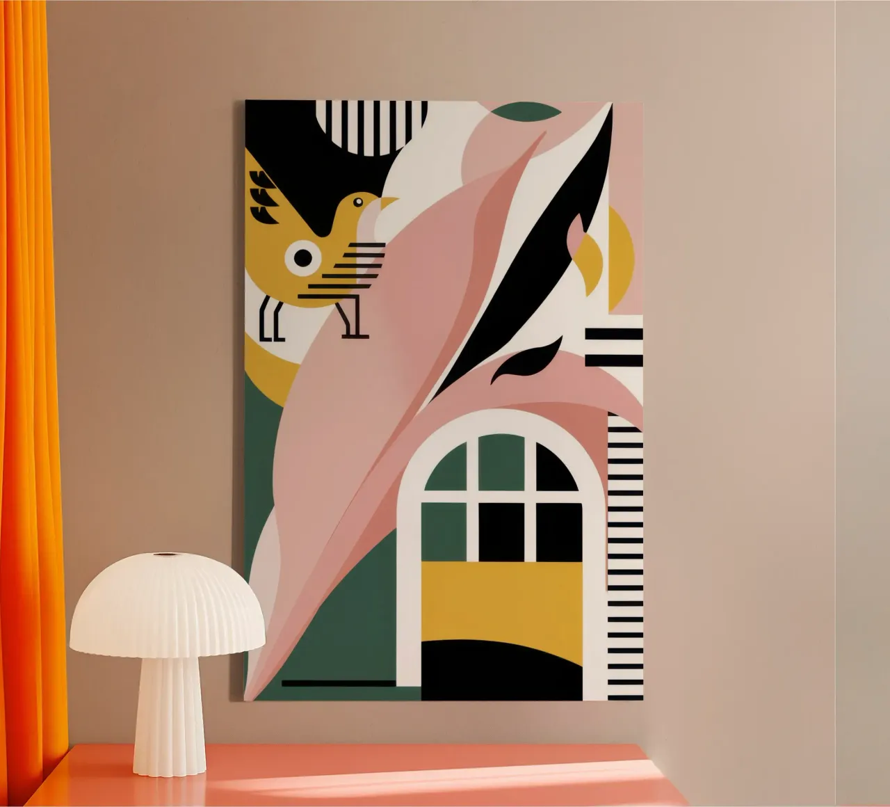 Rostro arquitectónico de ensueño lienzo con Marco flotante de Sure Paint