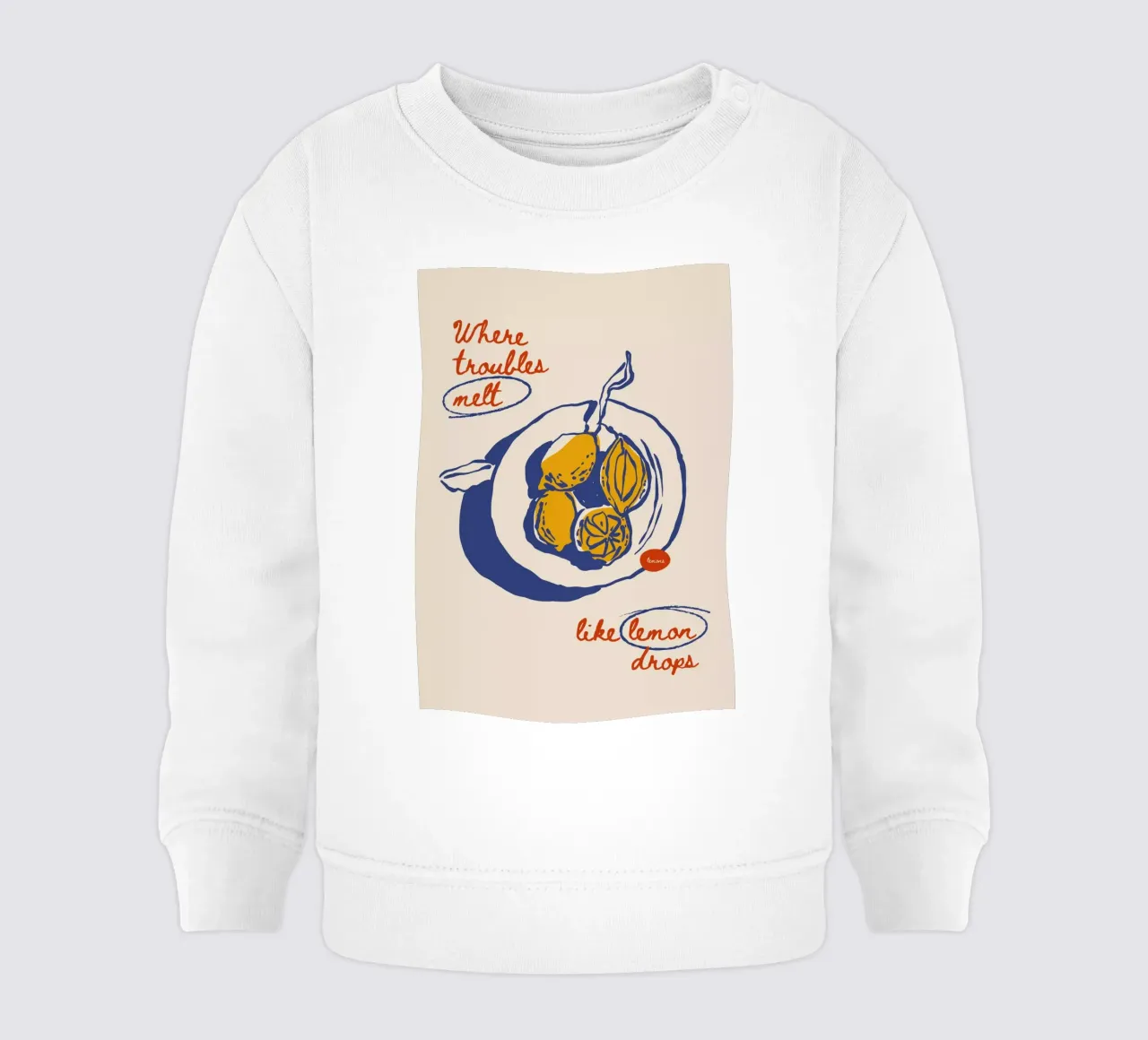 Boho Food 7 Lemon Drops felpa neonato da Boho Print Collection