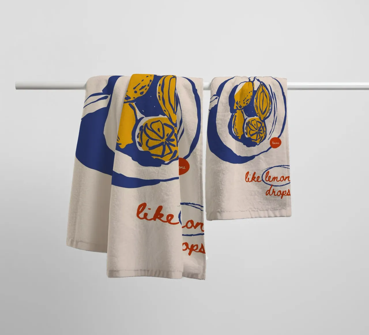 Boho Food 7 Lemon Drops badhanddoek van Boho Print Collection