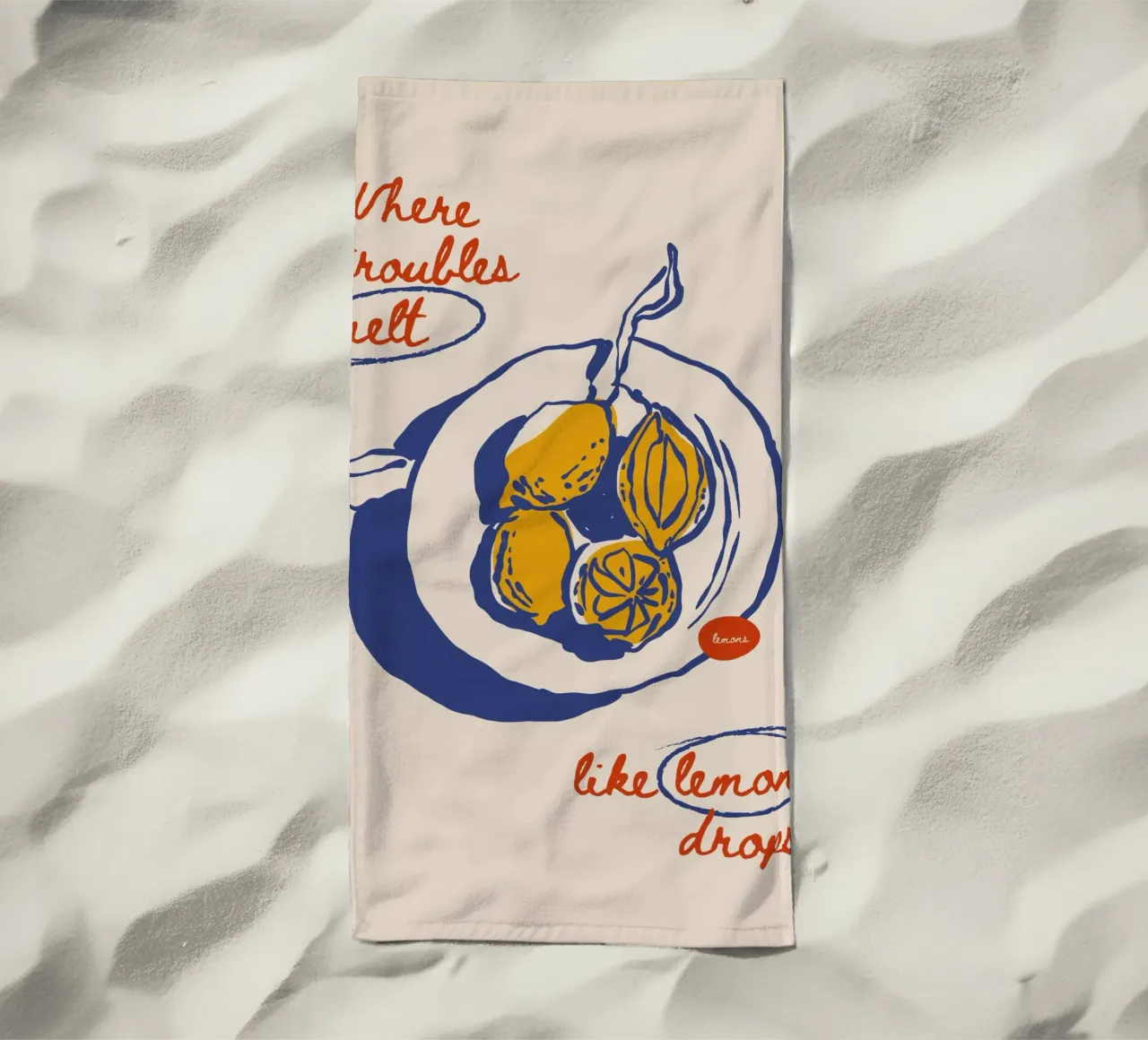 Boho Food 7 Lemon Drops telo mare da Boho Print Collection