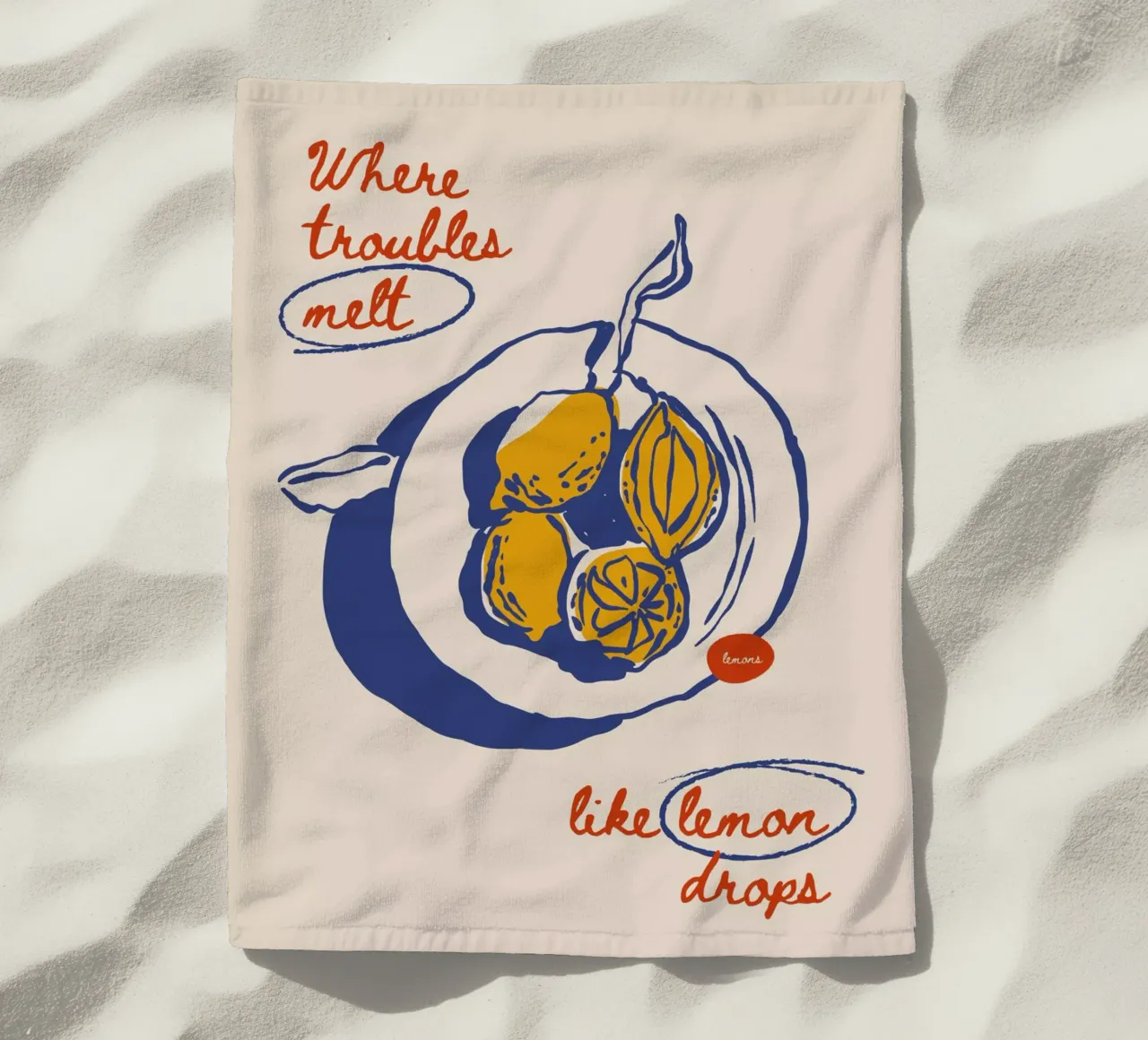 Boho Food 7 Lemon Drops telo mare da Boho Print Collection