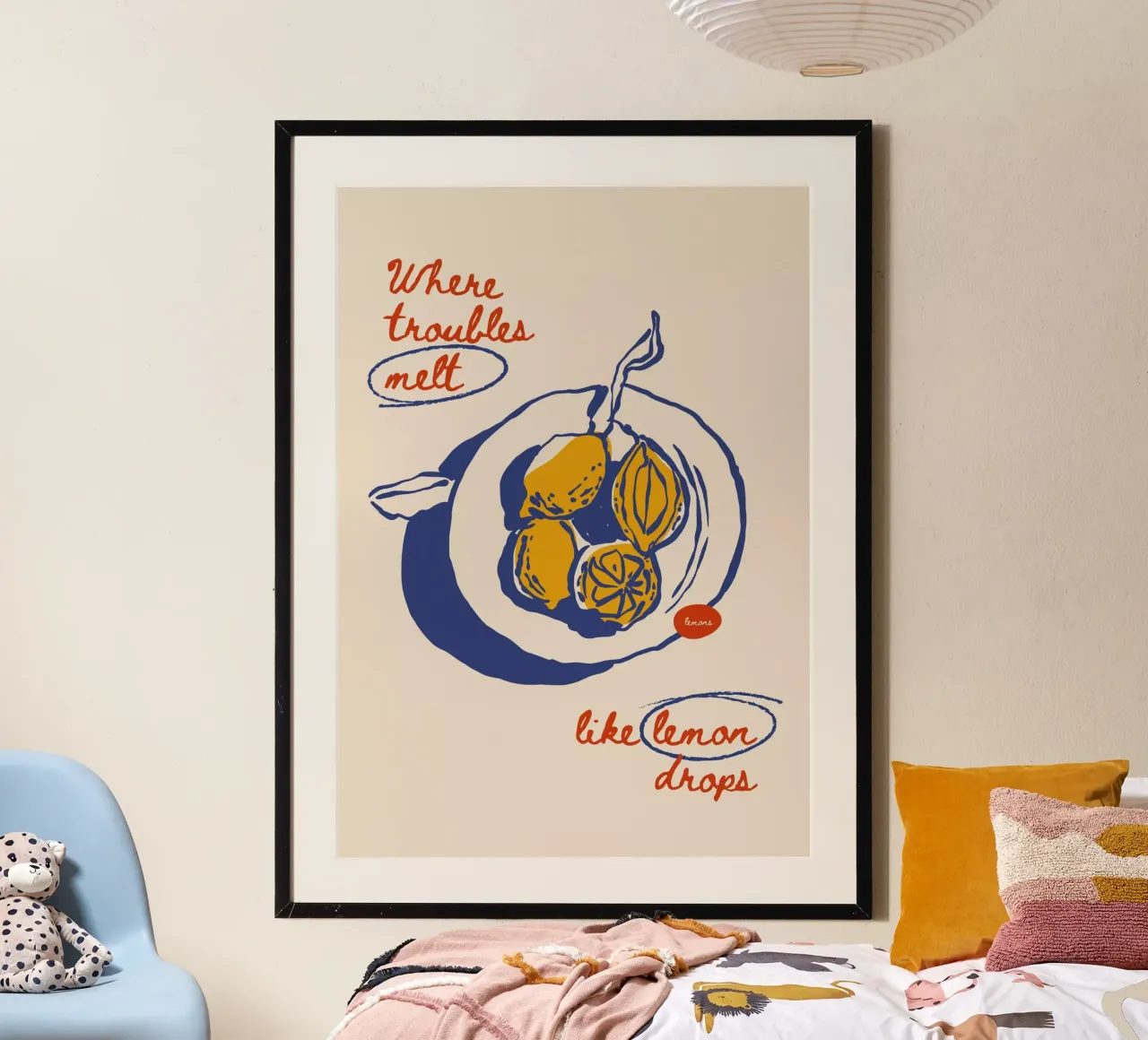 Boho Food 7 Lemon Drops carta hahnemühle da Boho Print Collection