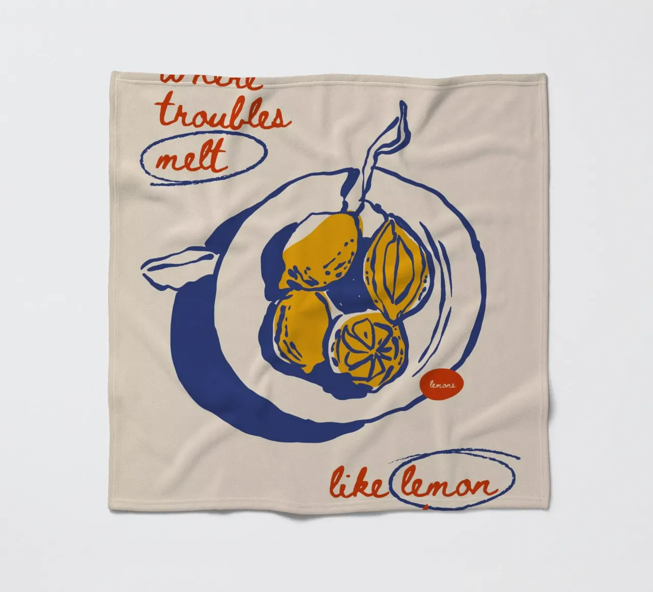 Boho Food 7 Lemon Drops coperta in pile da Boho Print Collection