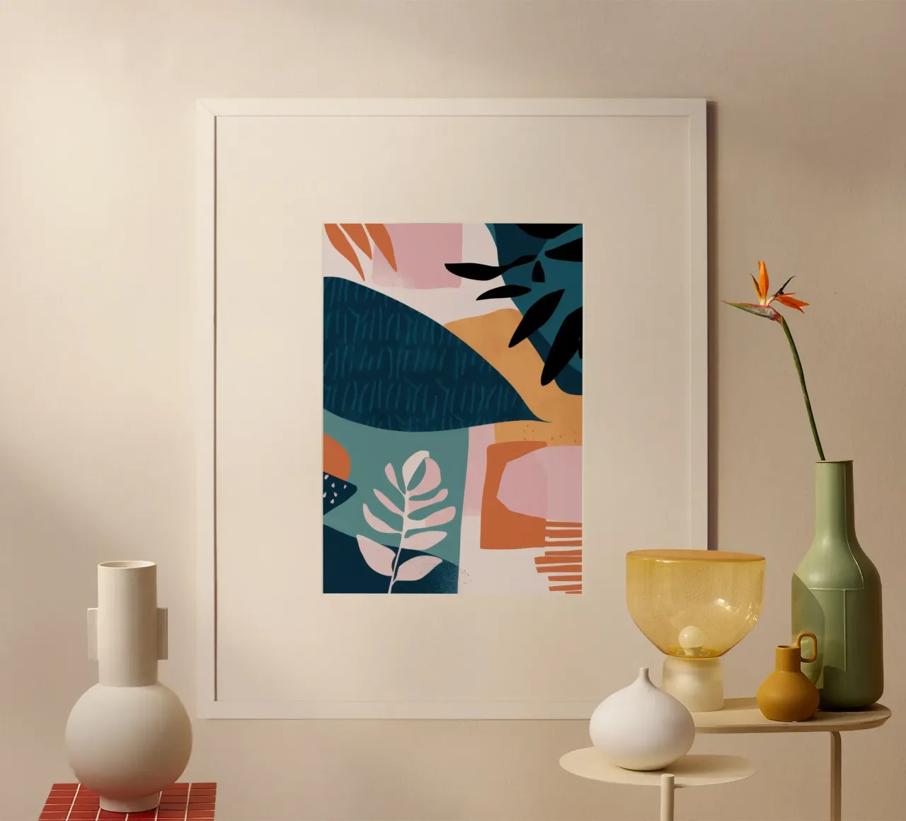 Collage di terre strutturate poster con telaio in plastica da Moon Revolver