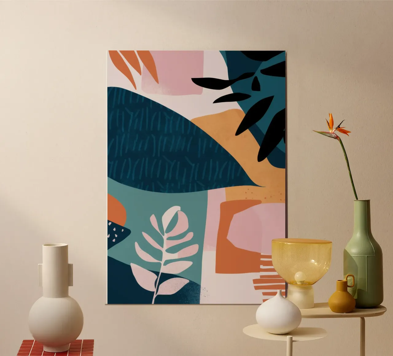 Collage di terre strutturate poster con telaio in plastica da Moon Revolver