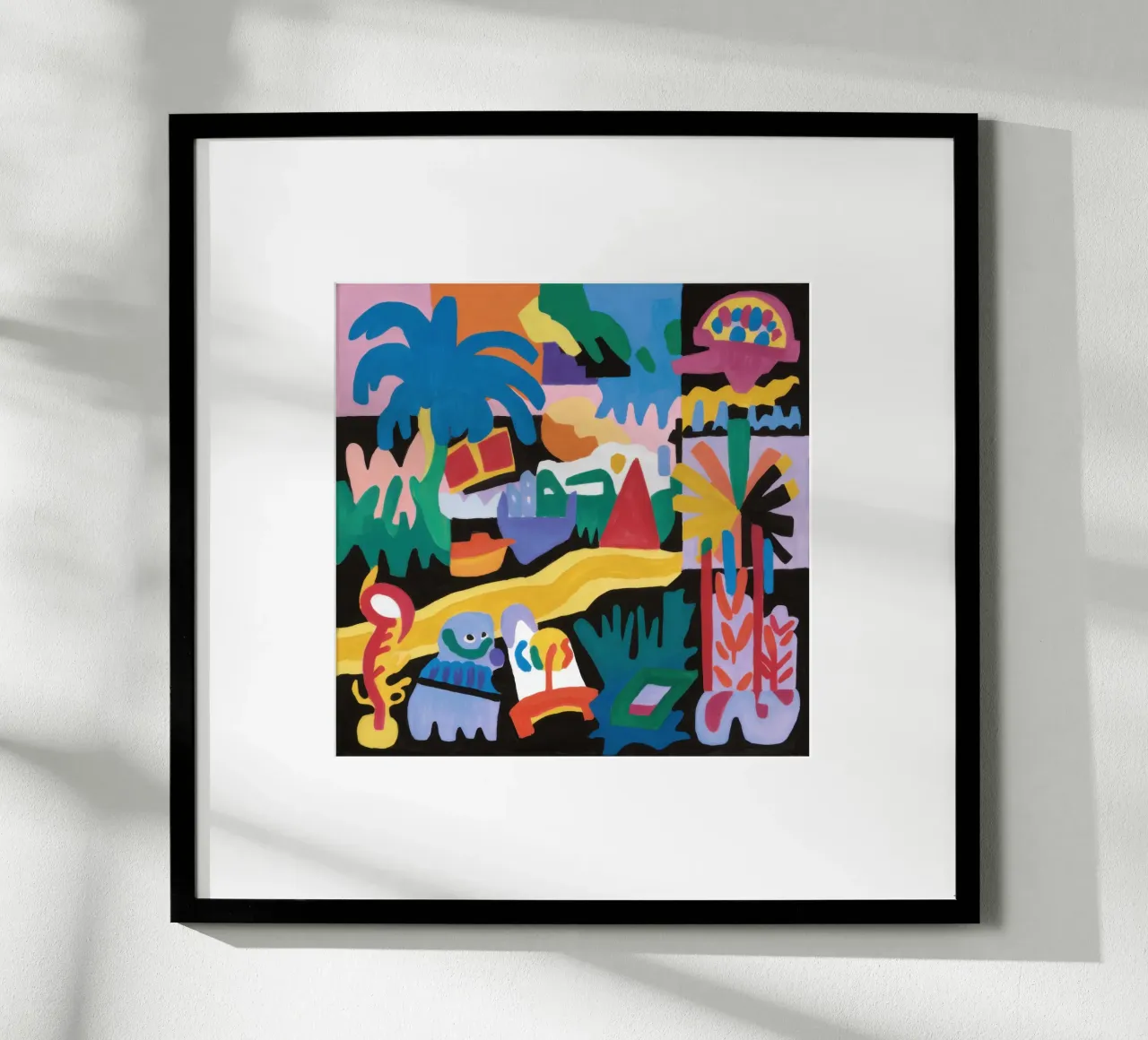 Parco giochi tropicale astratto poster con telaio in plastica da Enter Bloom