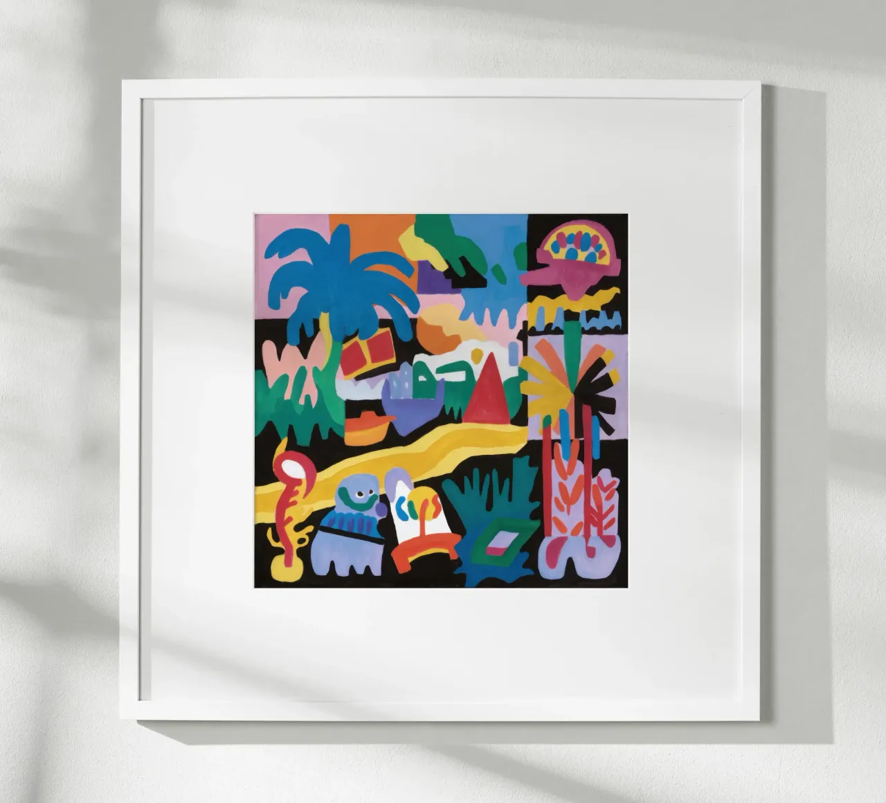 Parco giochi tropicale astratto poster con telaio in plastica da Enter Bloom