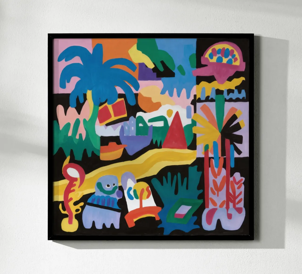 Parco giochi tropicale astratto poster con telaio in plastica da Enter Bloom