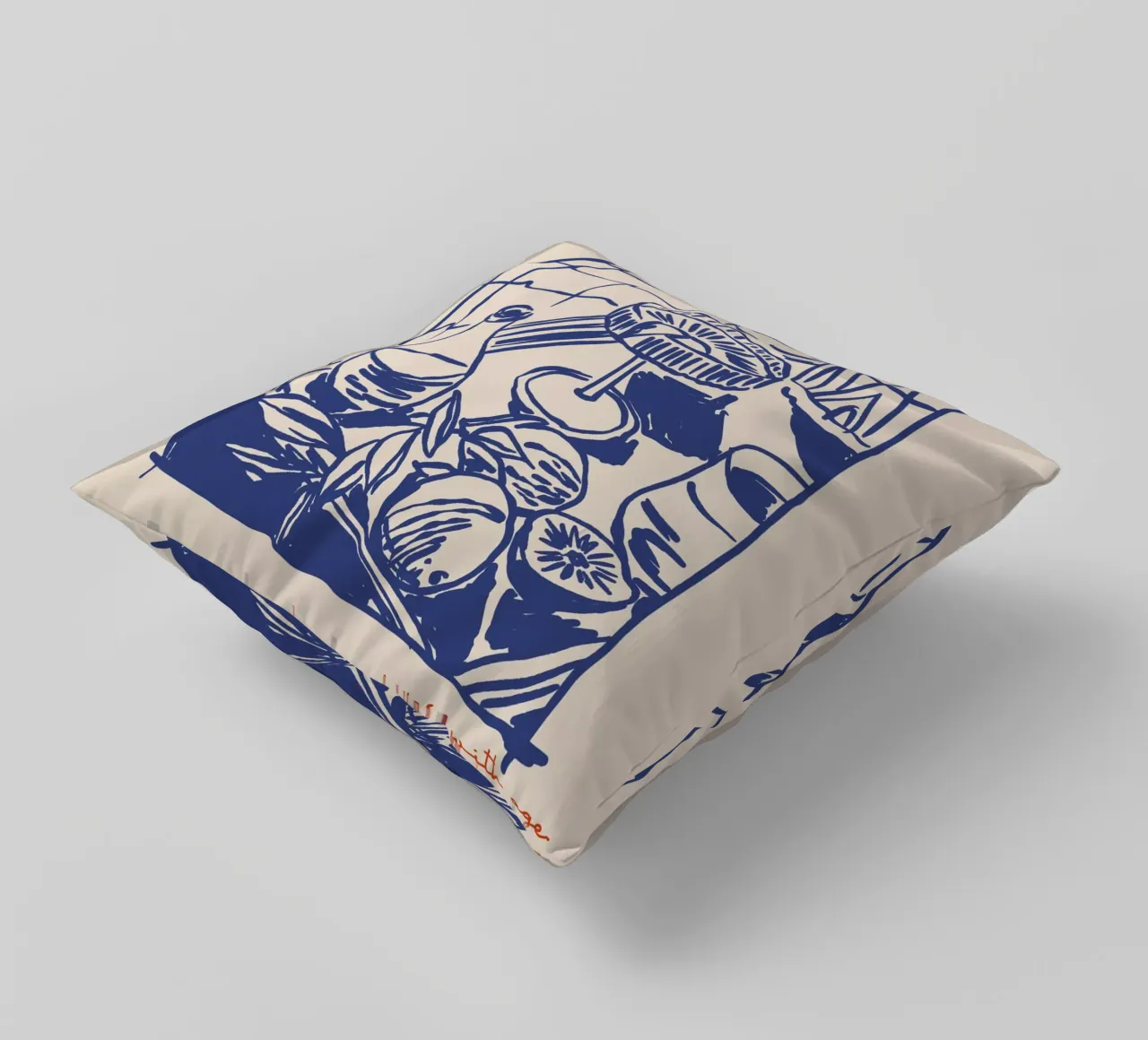 Boho Food 7 Wine Improves cuscino da Boho Print Collection