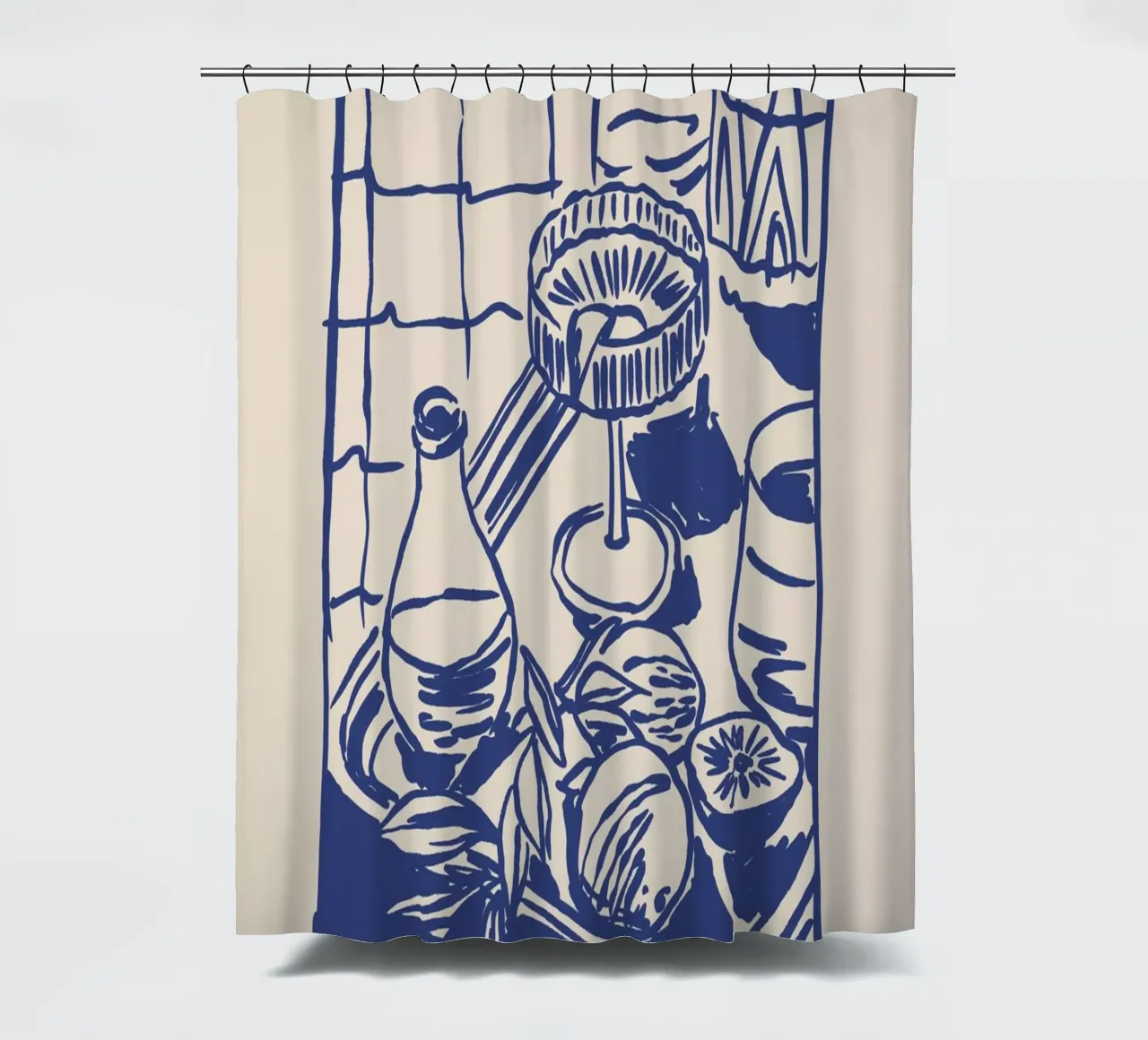Boho Food 7 Wine Improves tenda da doccia da Boho Print Collection