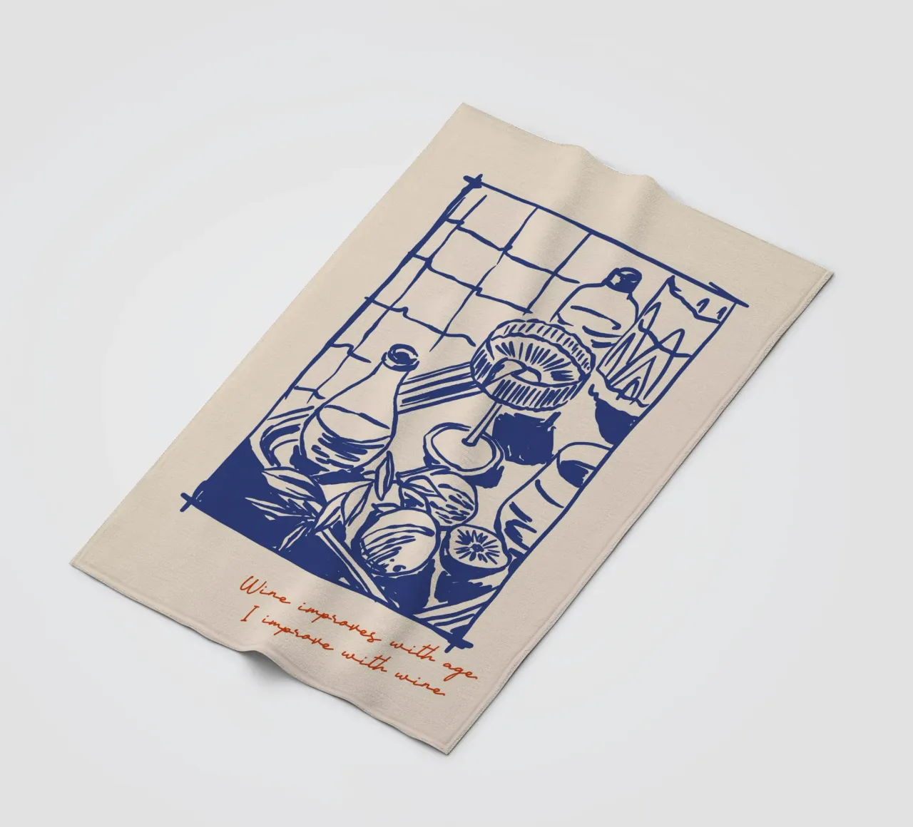 Boho Food 7 Wine Improves coperta in pile da Boho Print Collection